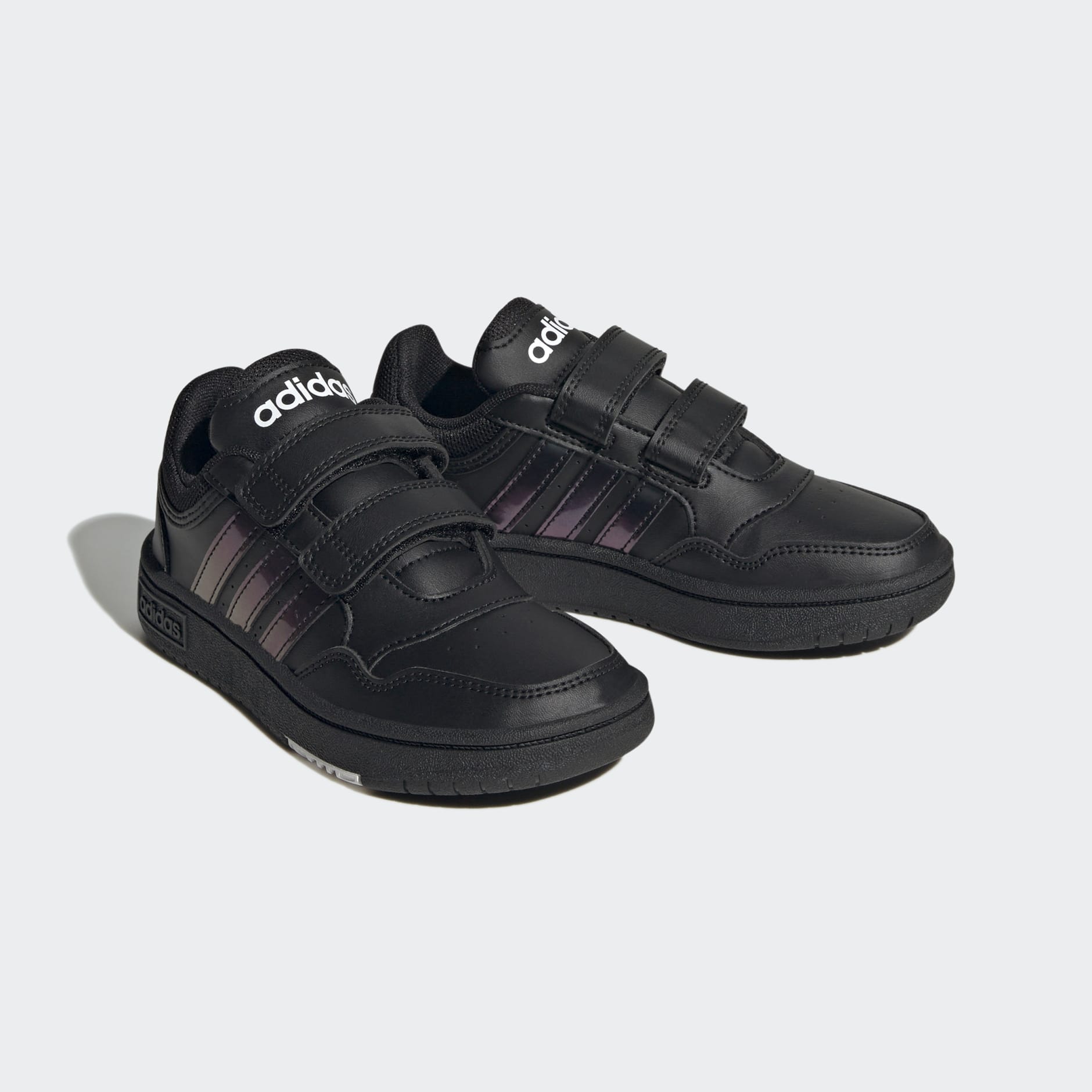 Kids Shoes Hoops Lifestyle Basketball Hook and Loop Shoes Black adidas Bahrain