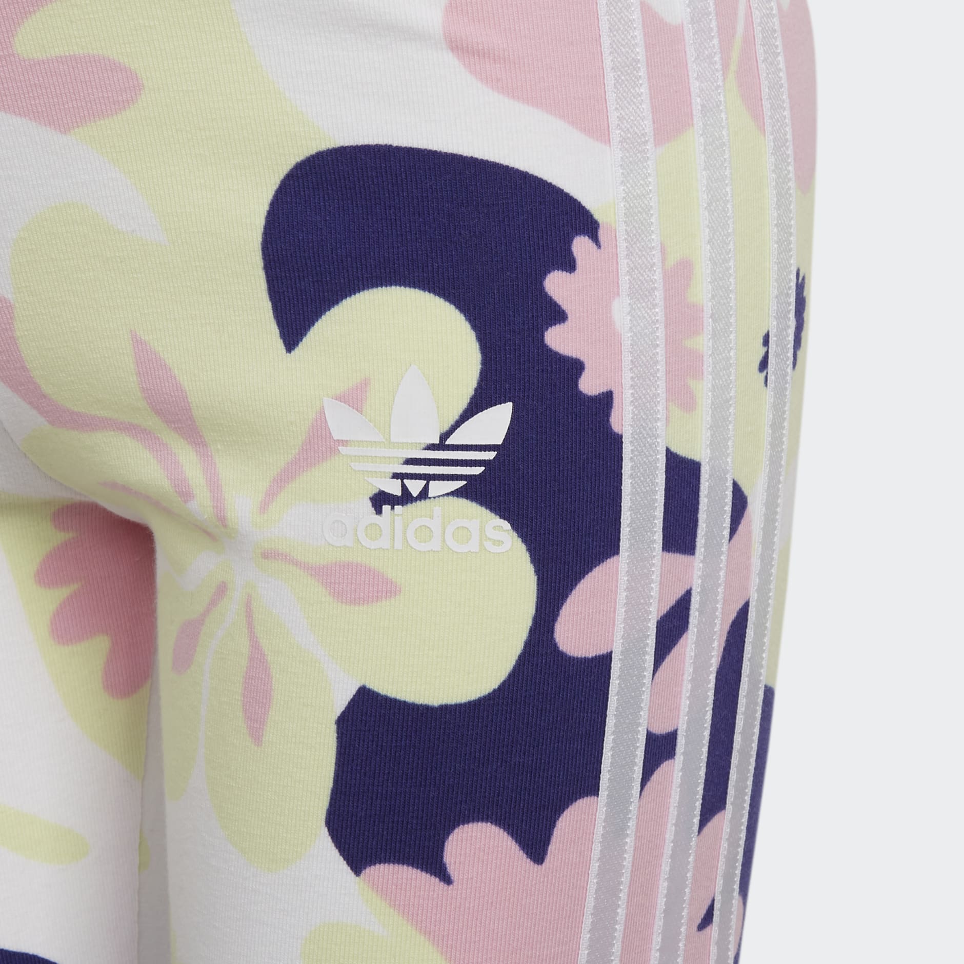 Flower Print Hoodie and Tights Set