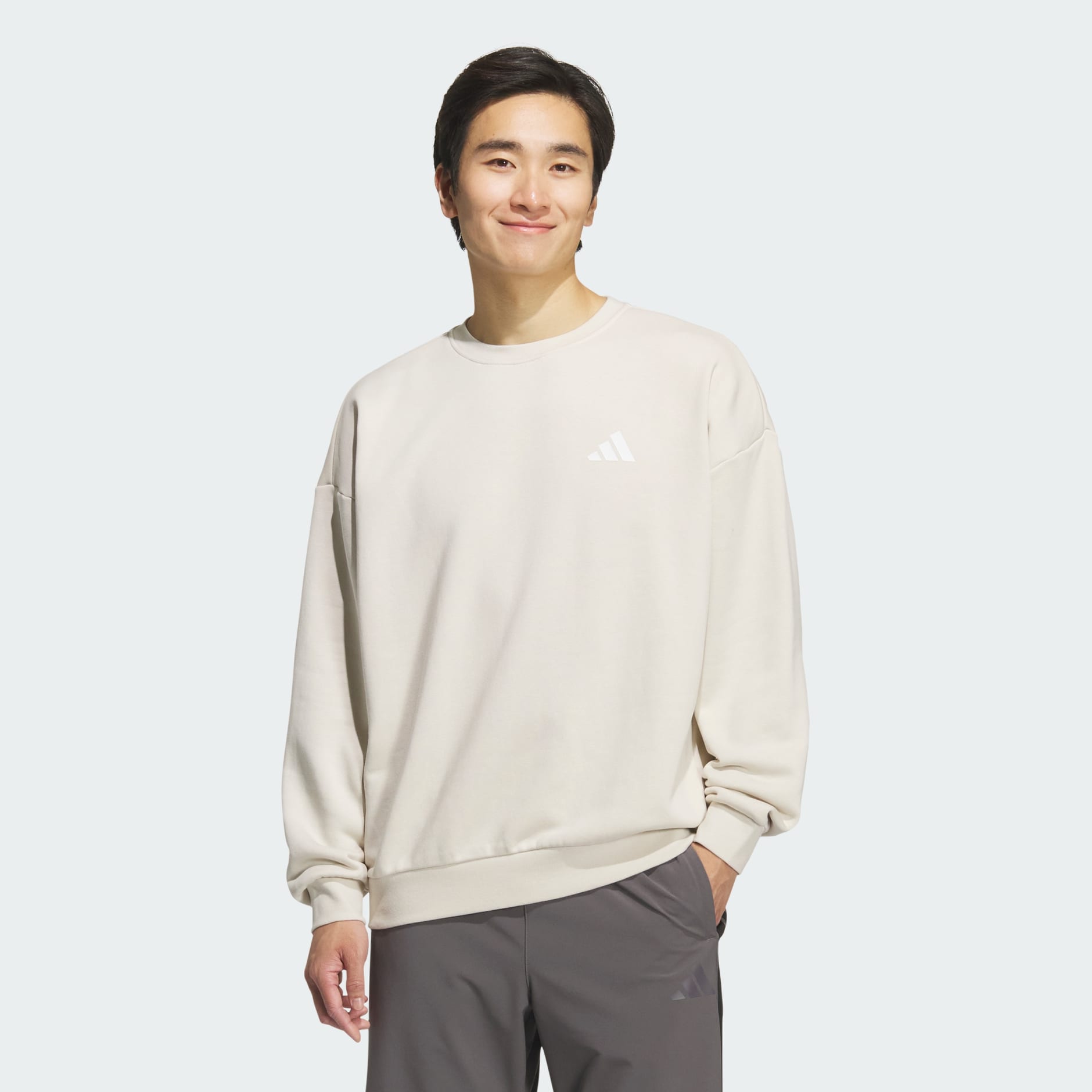 VALUE RANGE GFX WARM CREW Sweatshirt - Beige | adidas Hong Kong
