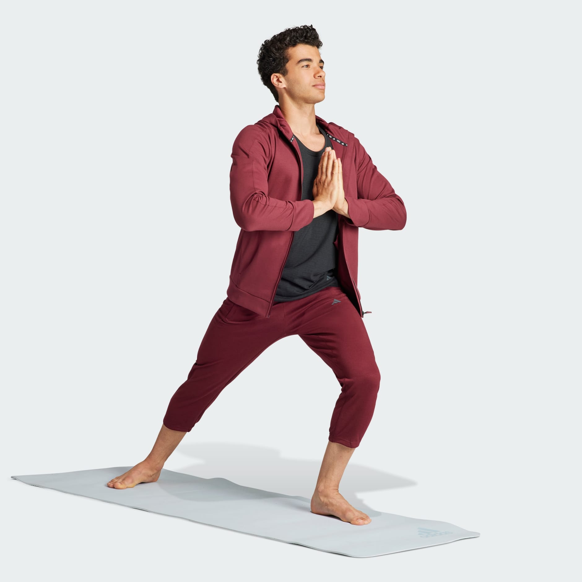 Clothing - Yoga Training 7/8 Pants - Burgundy | adidas South Africa