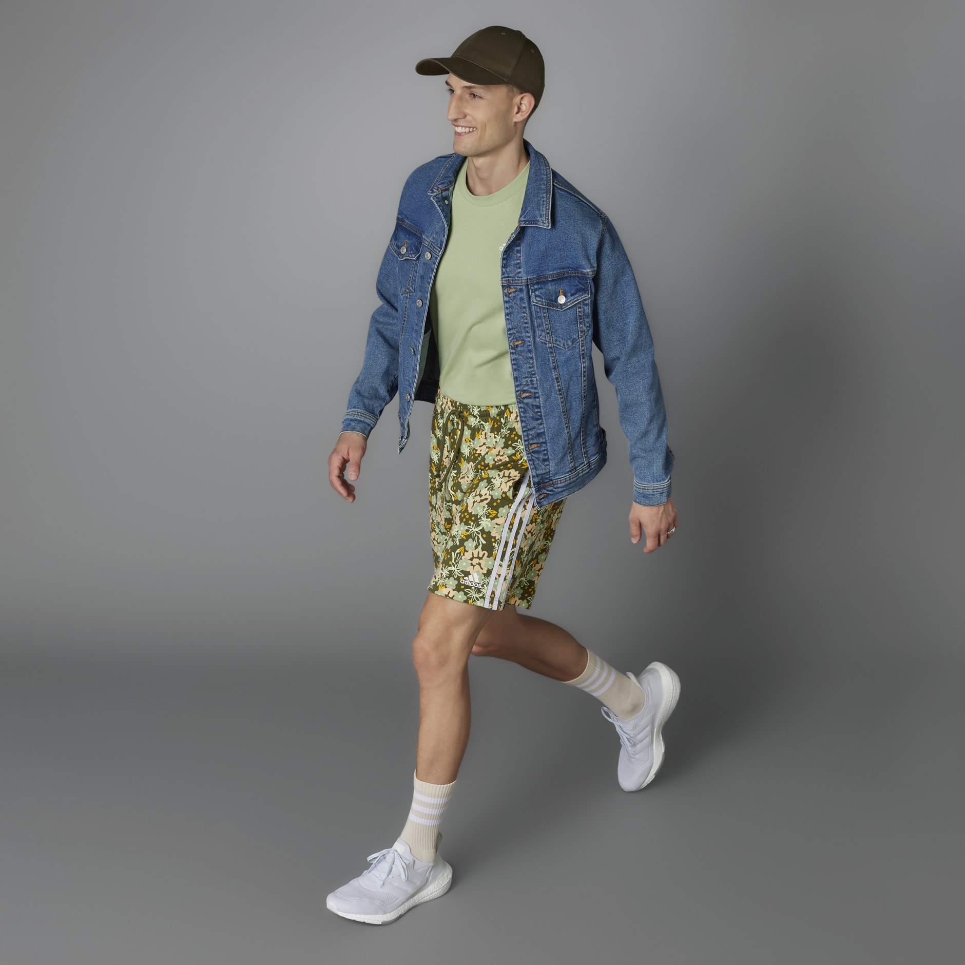 Grow Positivity Cotton 3-Stripes Shorts