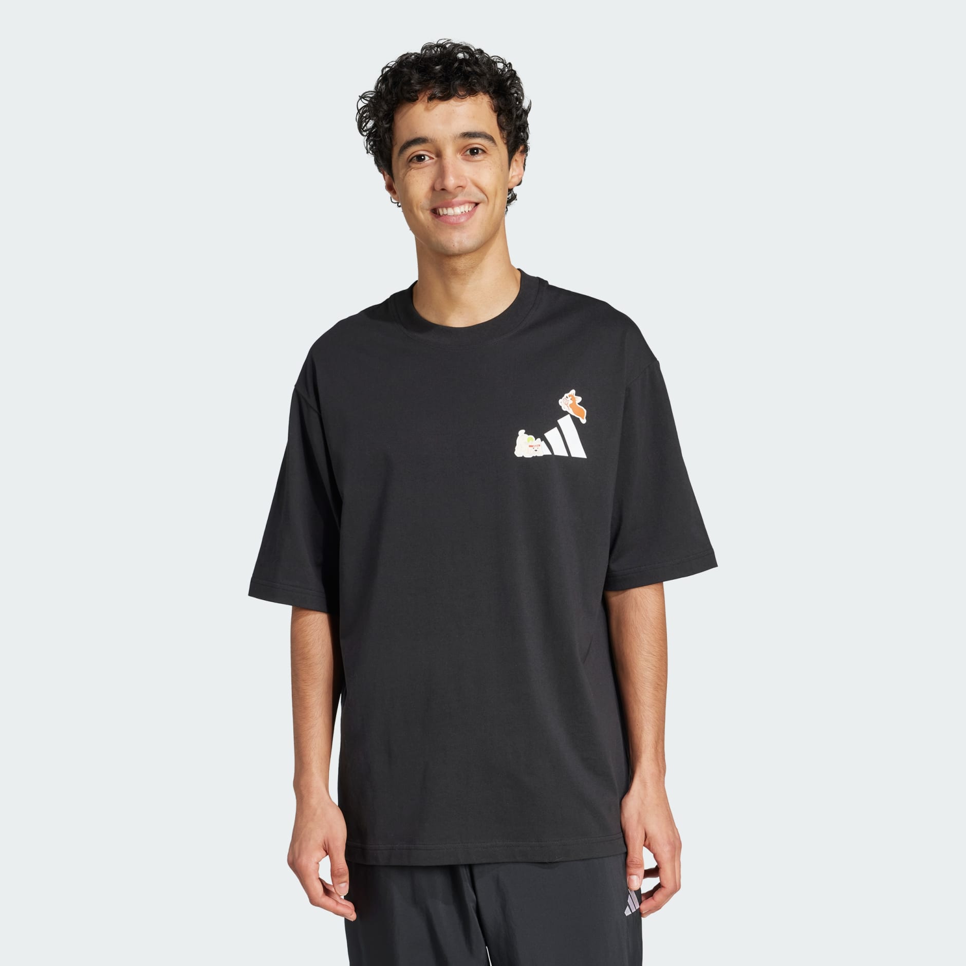 Dog Print Graphic Tee - Black | adidas Hong Kong
