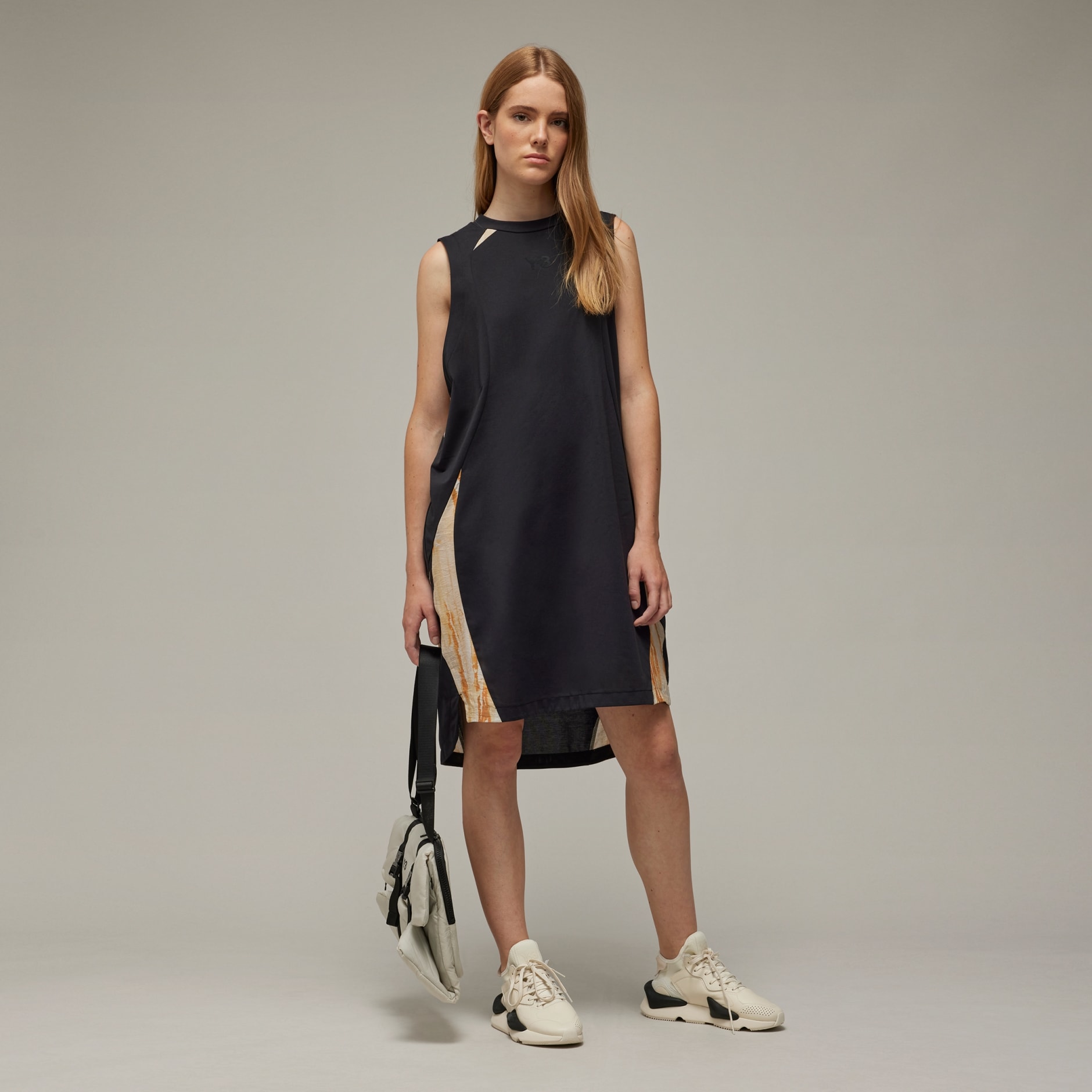 adidas Y-3 Rust Dye Tank Dress - Black | adidas UAE image.