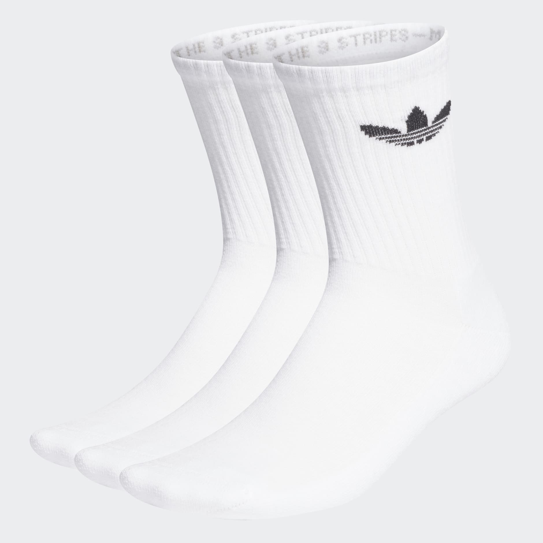 Accessories Cushioned Trefoil Mid-Cut Socks 3 - White | adidas Bahrain