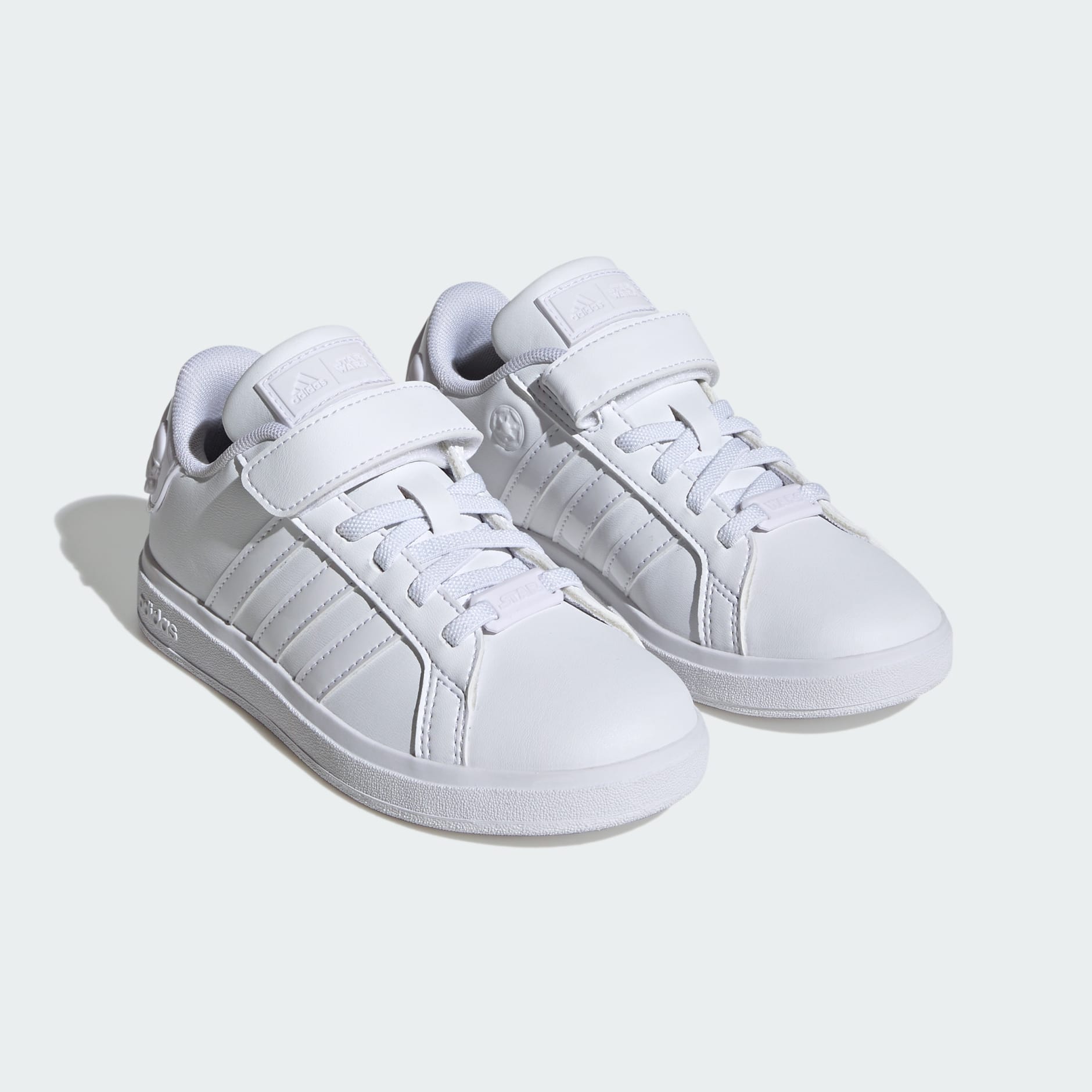 Adidas white & silver superstar trainers toddler best sale