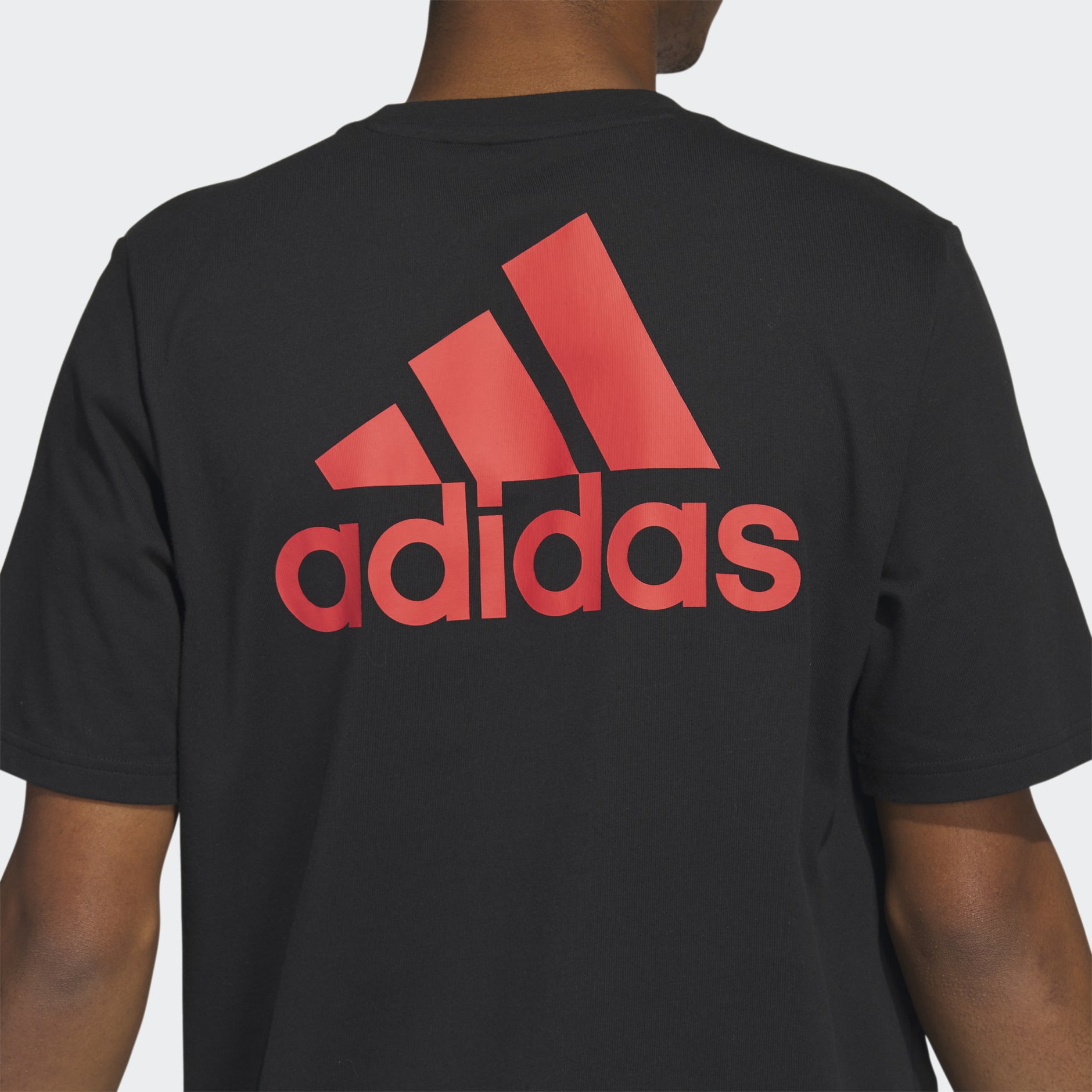 Black and 2024 red adidas shirt