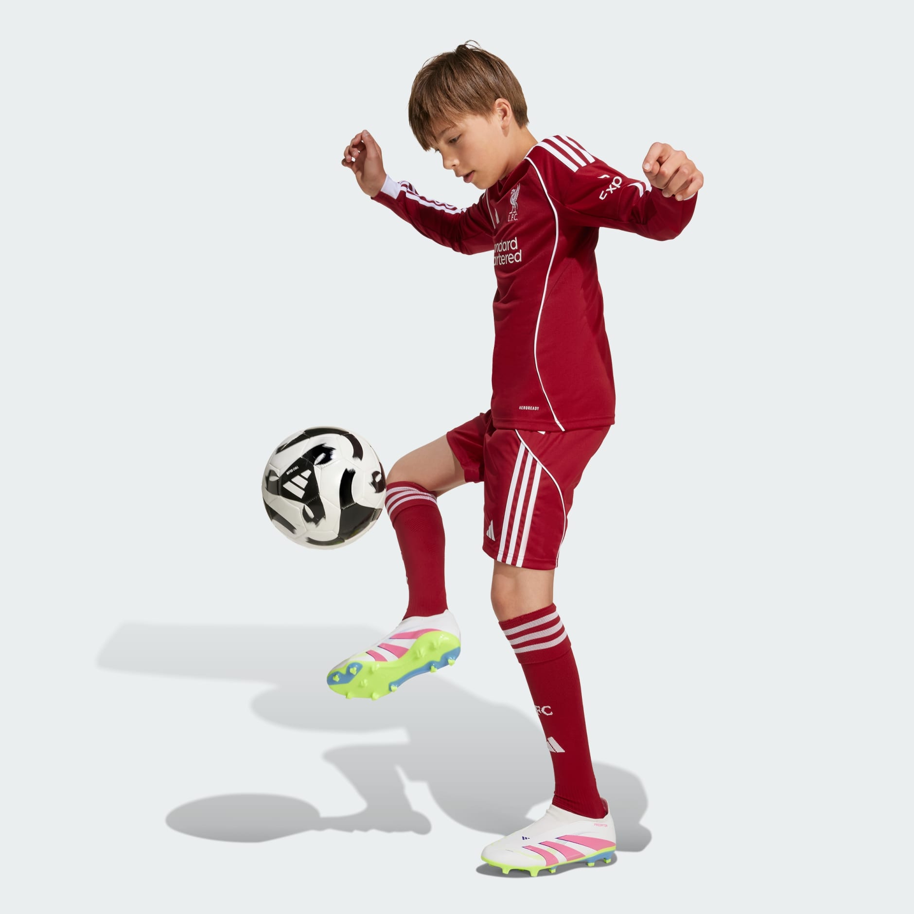 Tricou cu M&acirc;necă Lungă FC Liverpool 25/26 pentru Copii