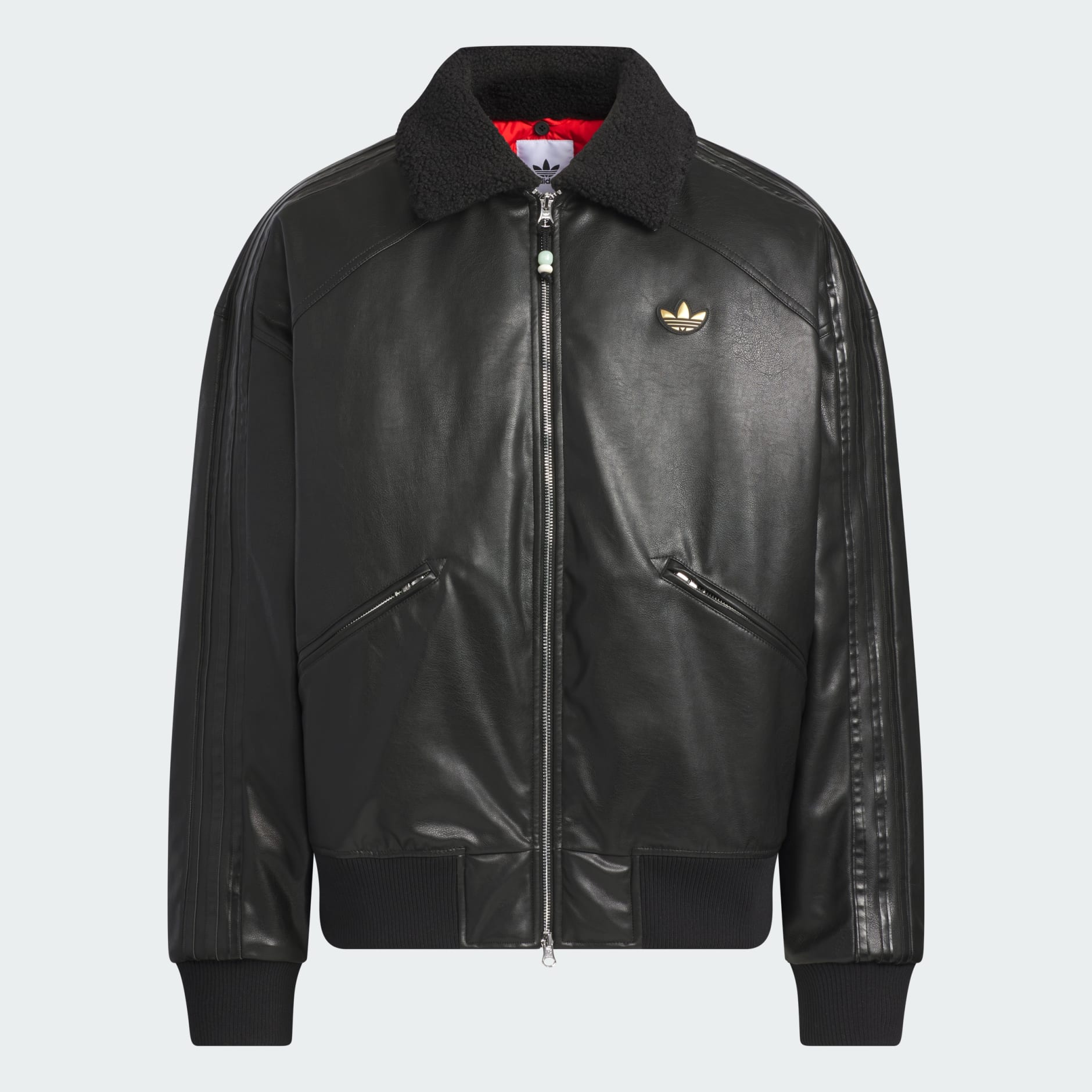 adidas - アディダス レザートラックジャージ 黒✖︎金 M