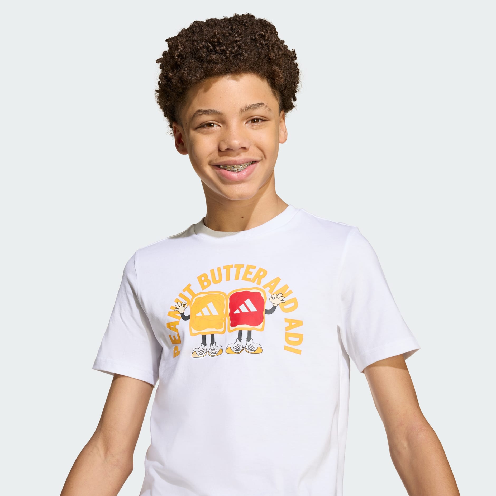 تي شيرت جرافيكي للأطفال برسومات طعام.