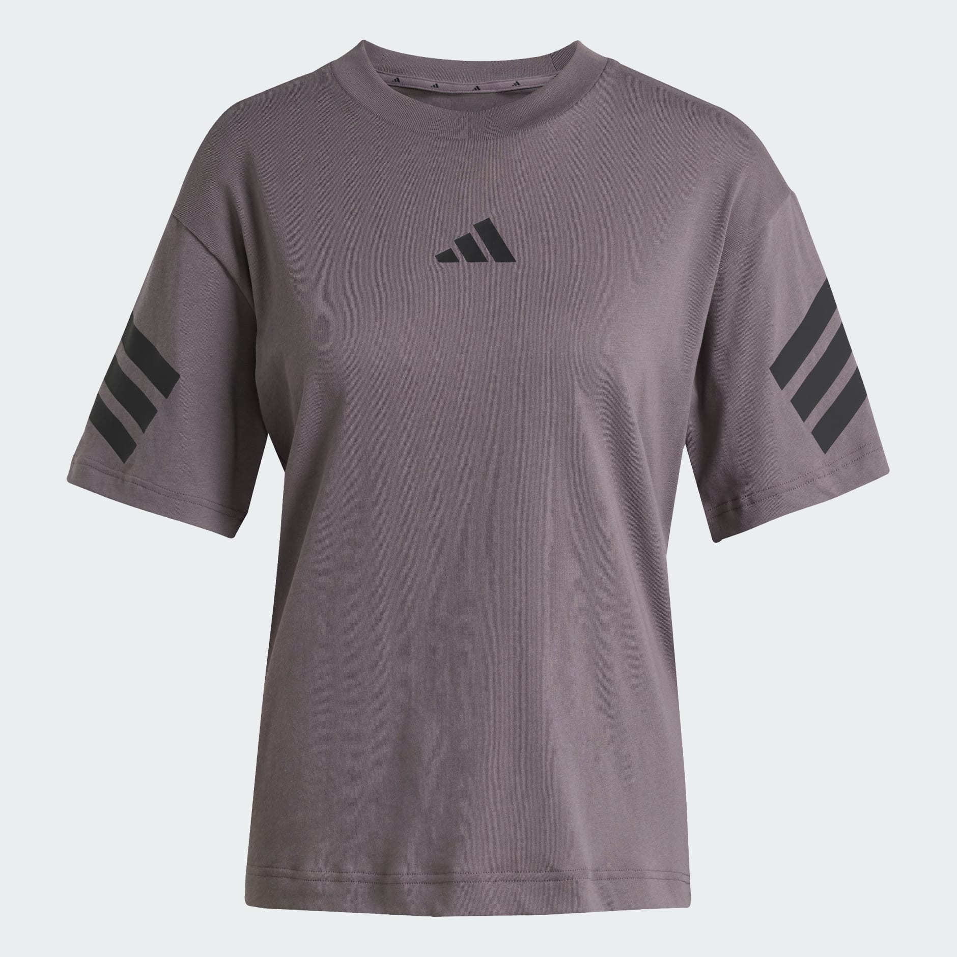 CLOTHING - Future Icons 3-Stripes Tee - Grey | adidas Qatar