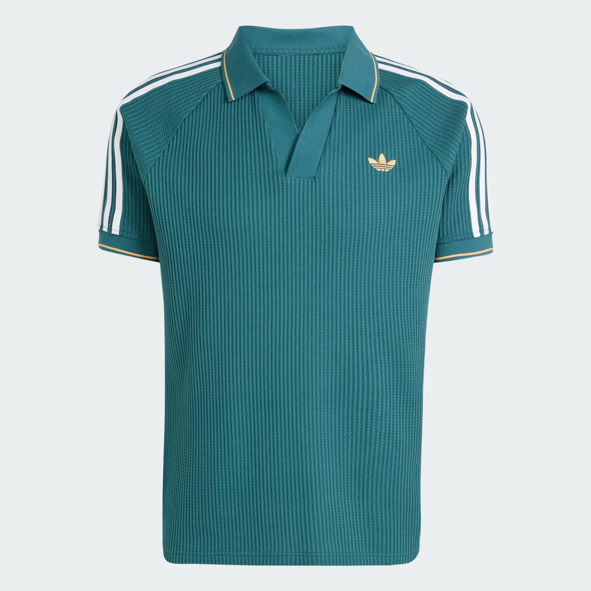 adidas Originals Waffle Knit Polo Shirt - Green | adidas