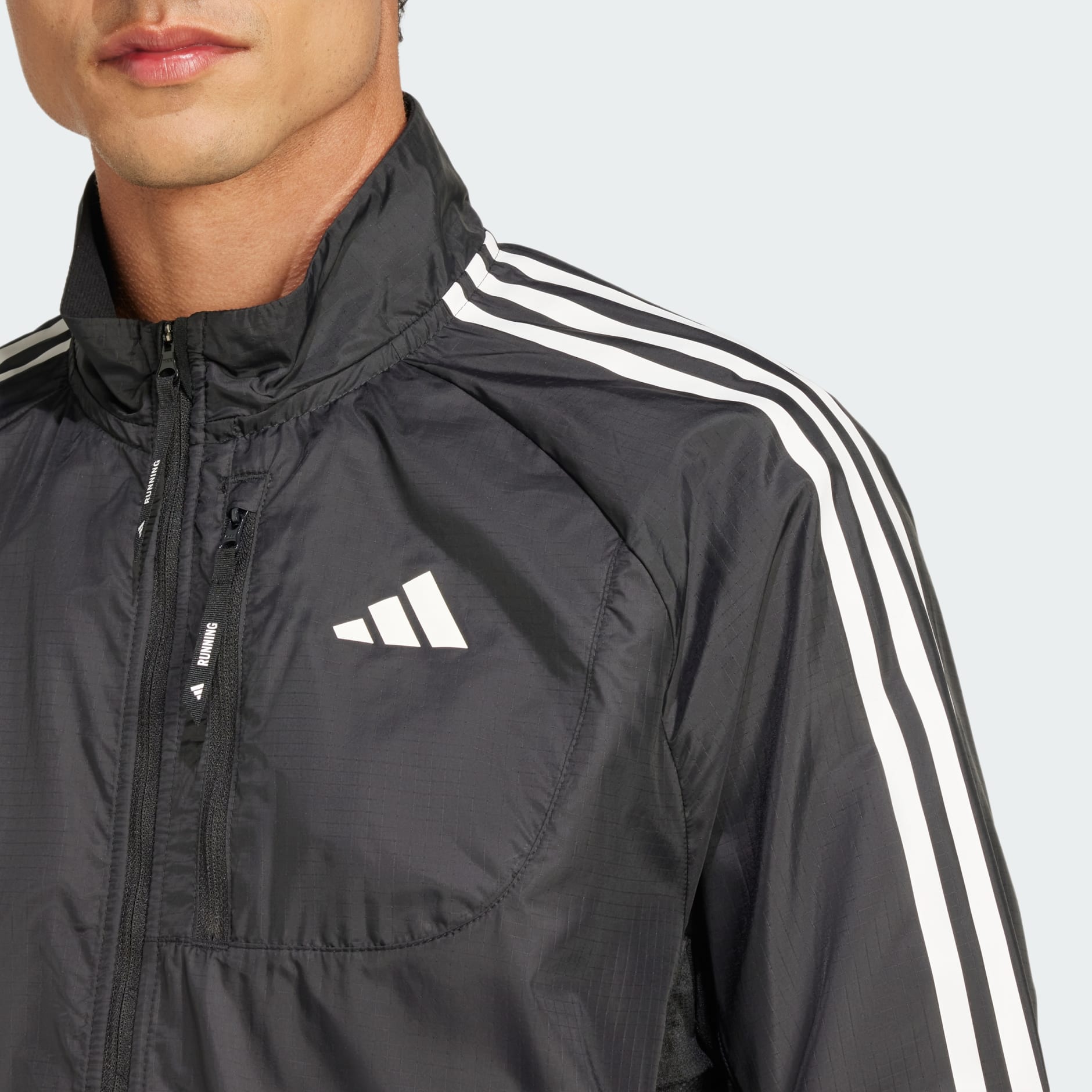 【Adidas コリア】 Own the Run 3-Stripes Packable Jacket adidas Own The Run 3-Stripes Jacket - White | Free Shipping