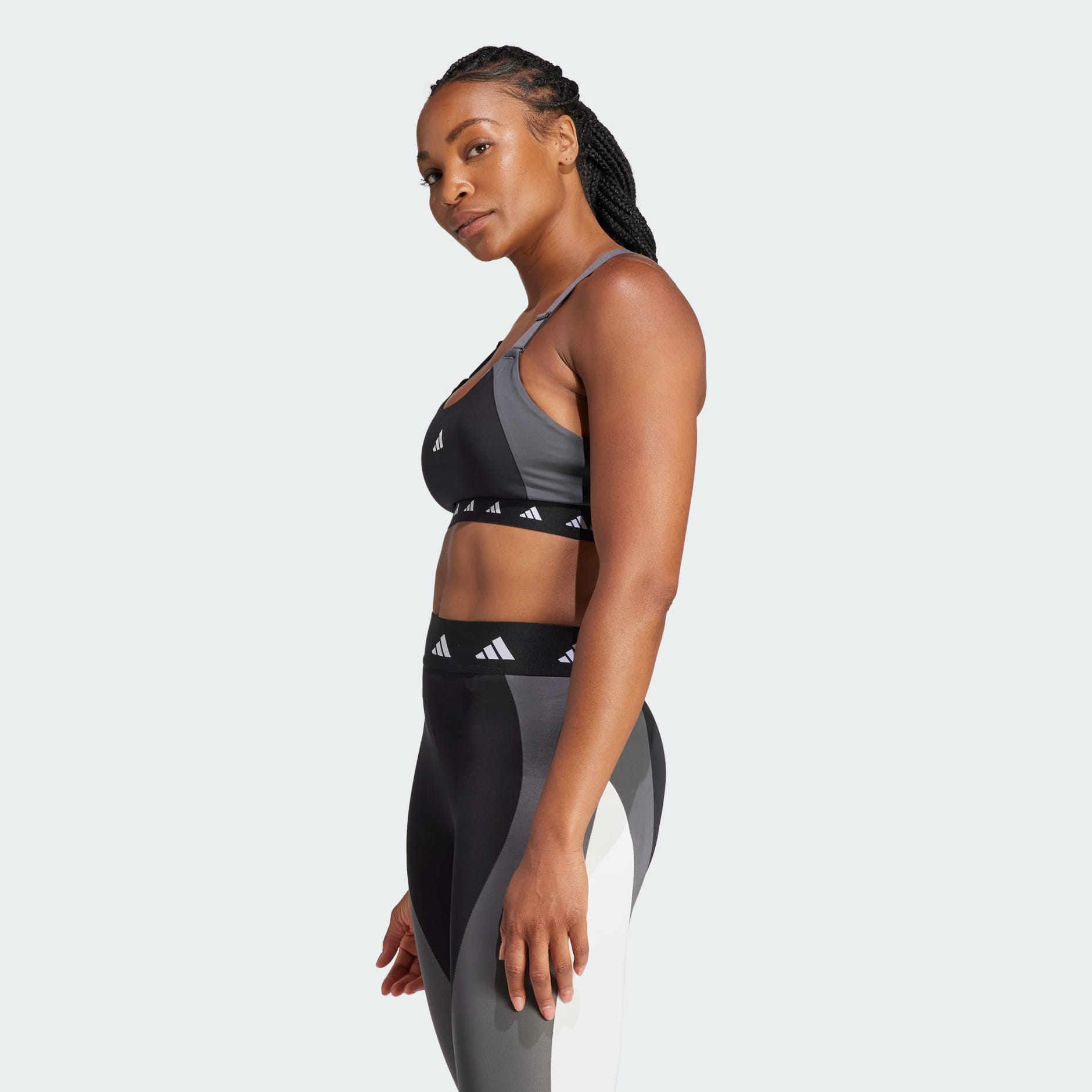 Clothing - Powerimpact Training Medium-Support Techfit Colorblock Bra -  Black