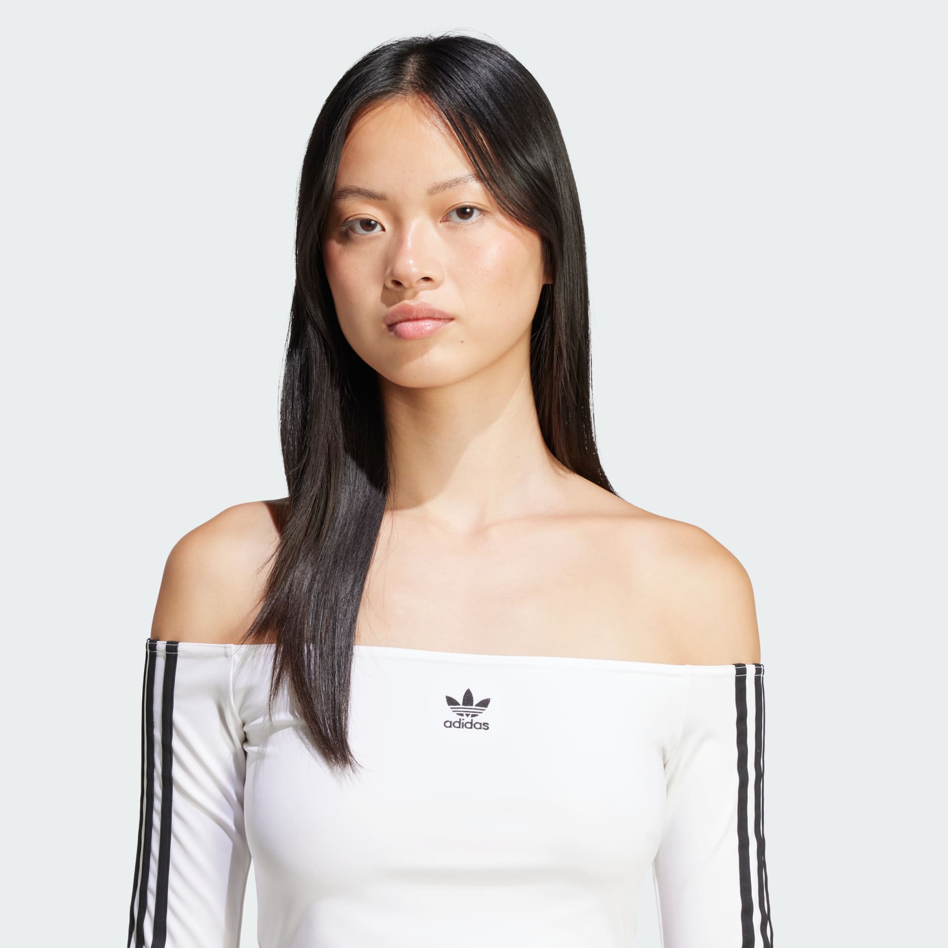 Adicolor Off Shoulder Long Sleeve Tee