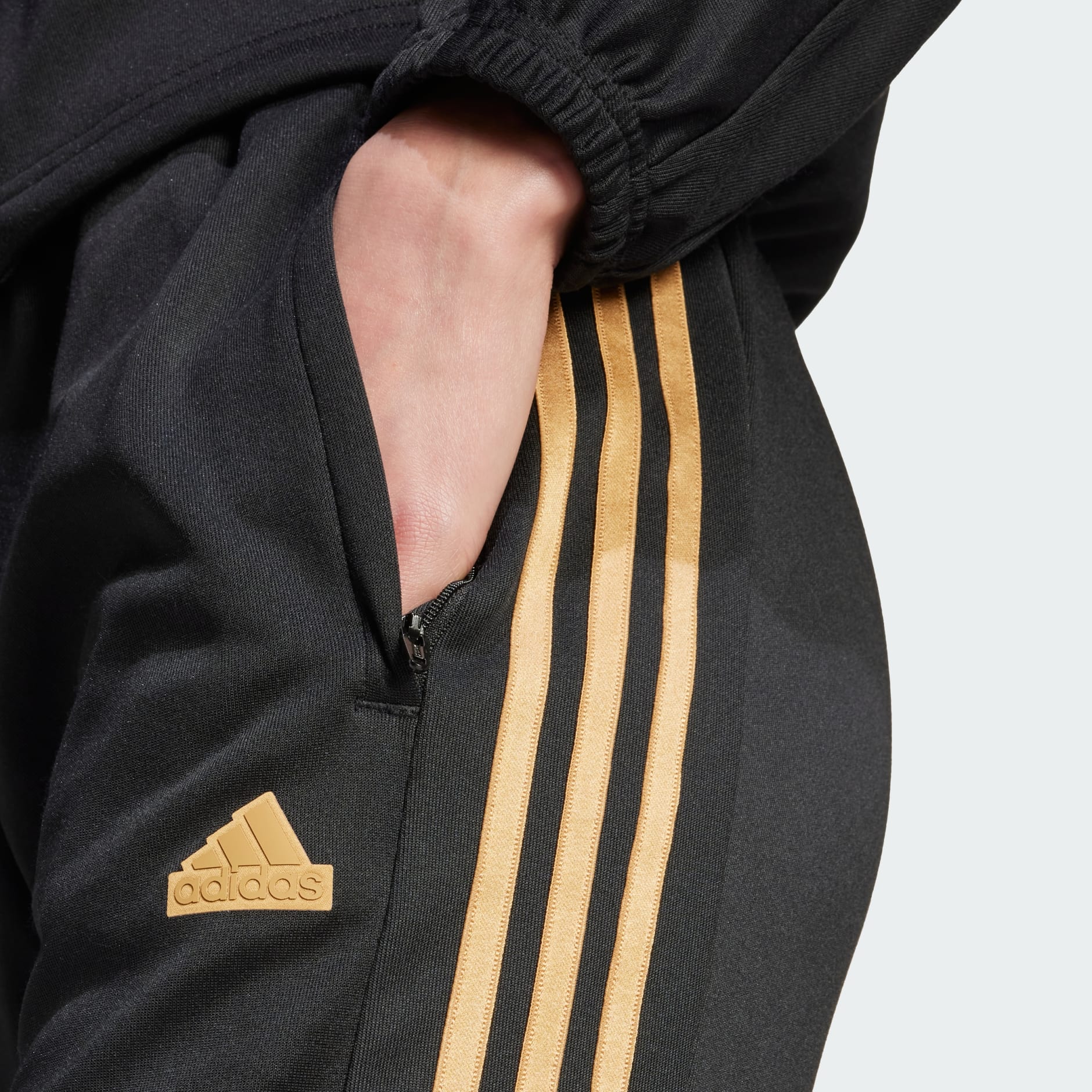 Gold and black adidas pants best sale