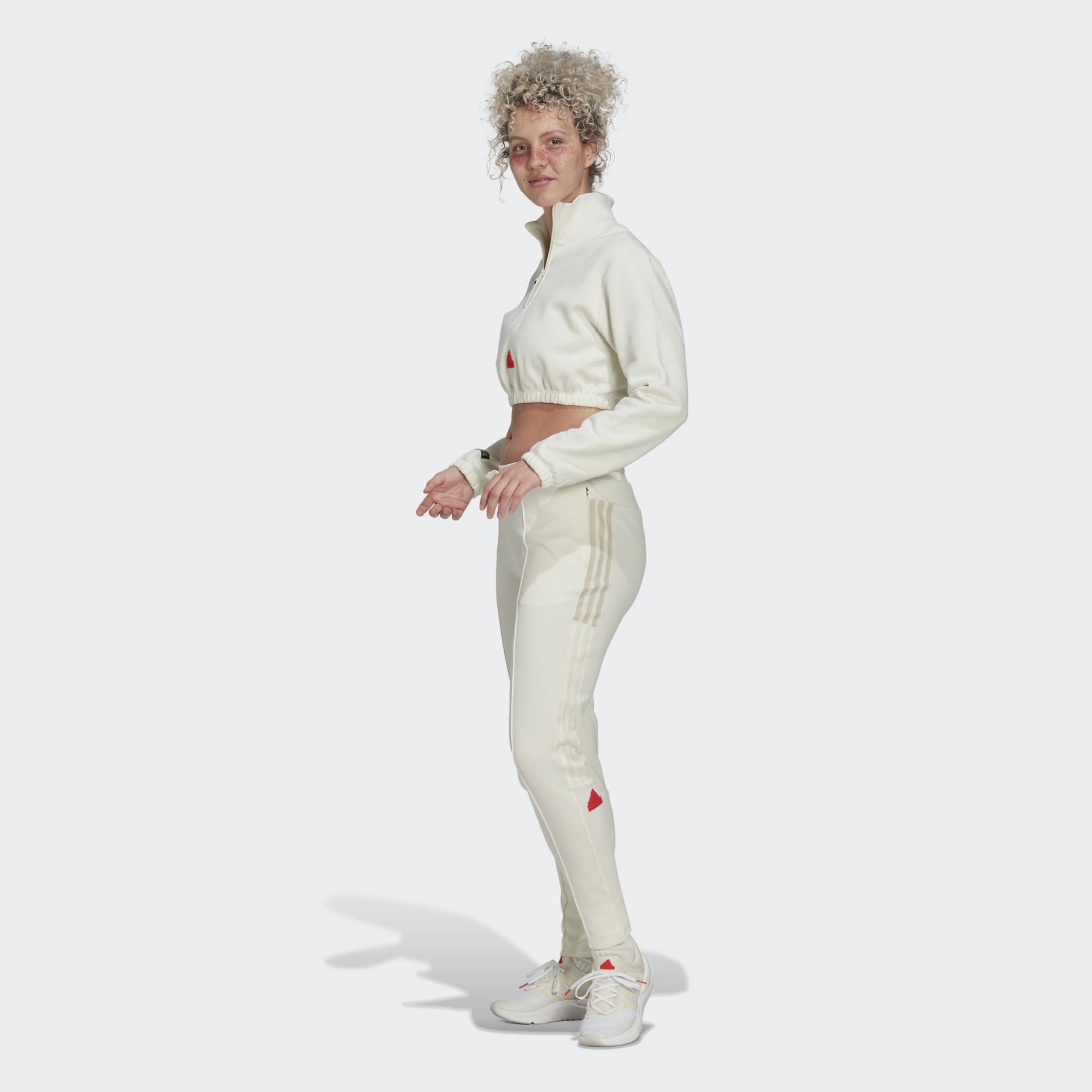 Cropped Half-Zip Sweatshirt