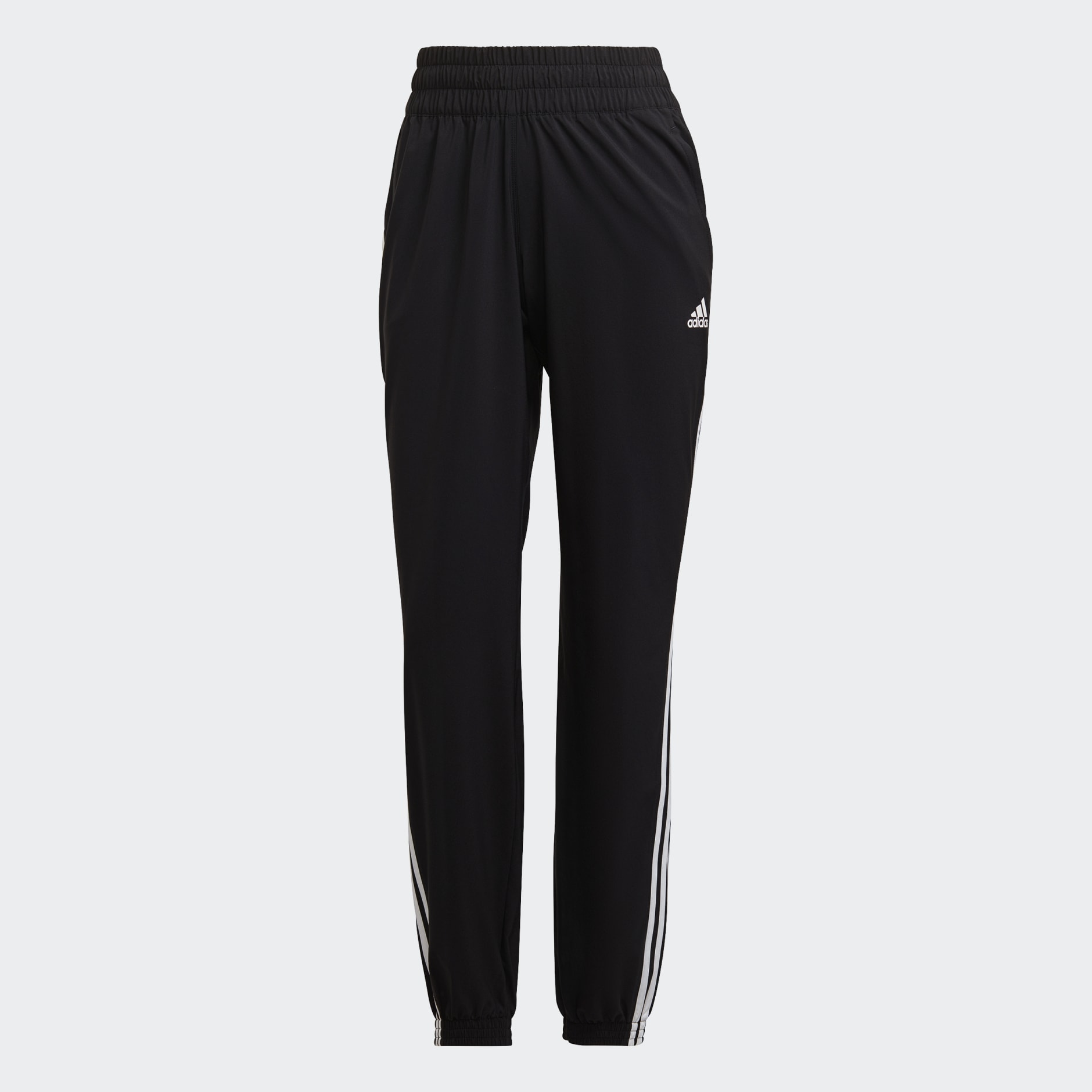 adidas Women Black Essentials 3-Stripes Woven 7/8 Pants