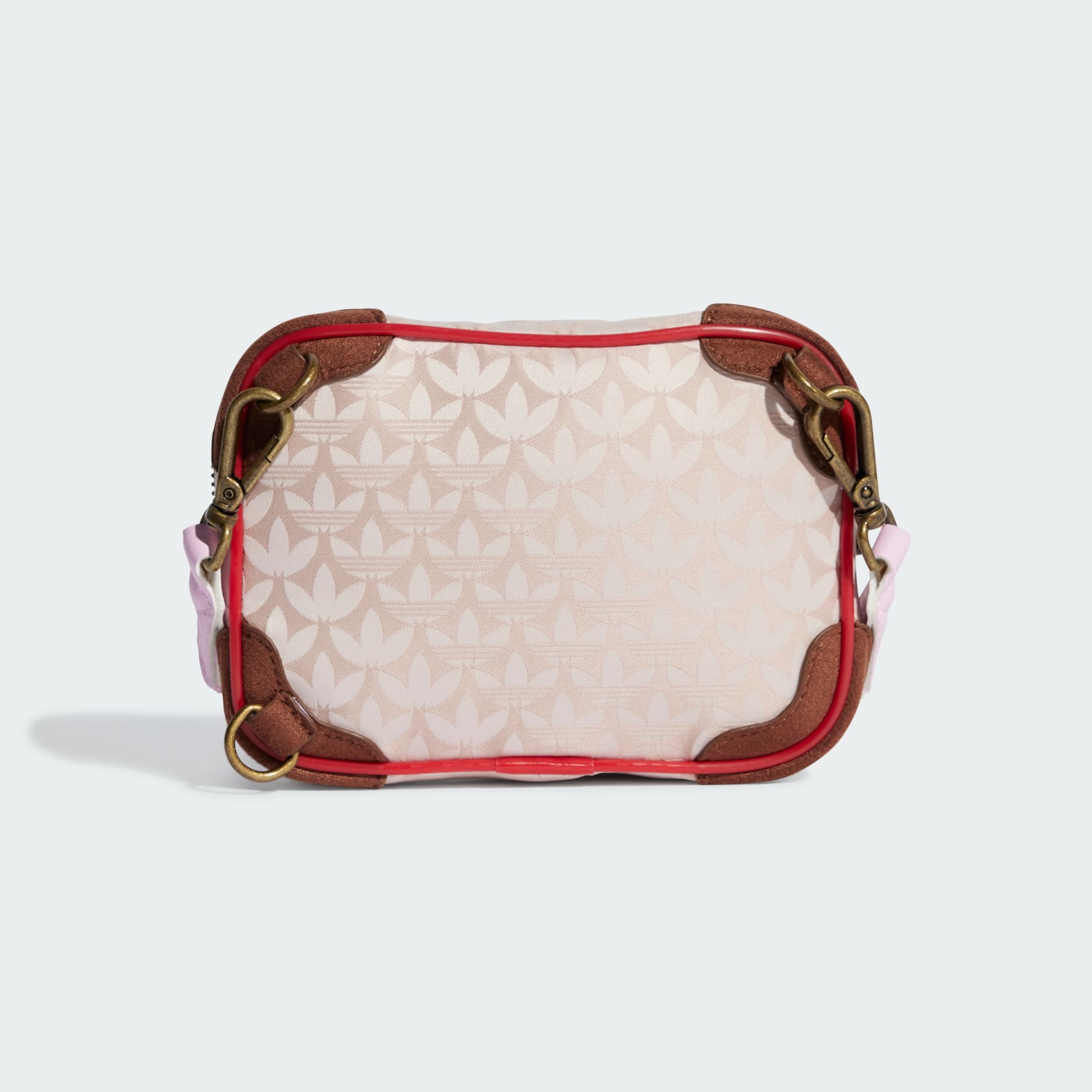 Trefoil Monogram Jacquard Suede Mini Airliner Bag - Brown
