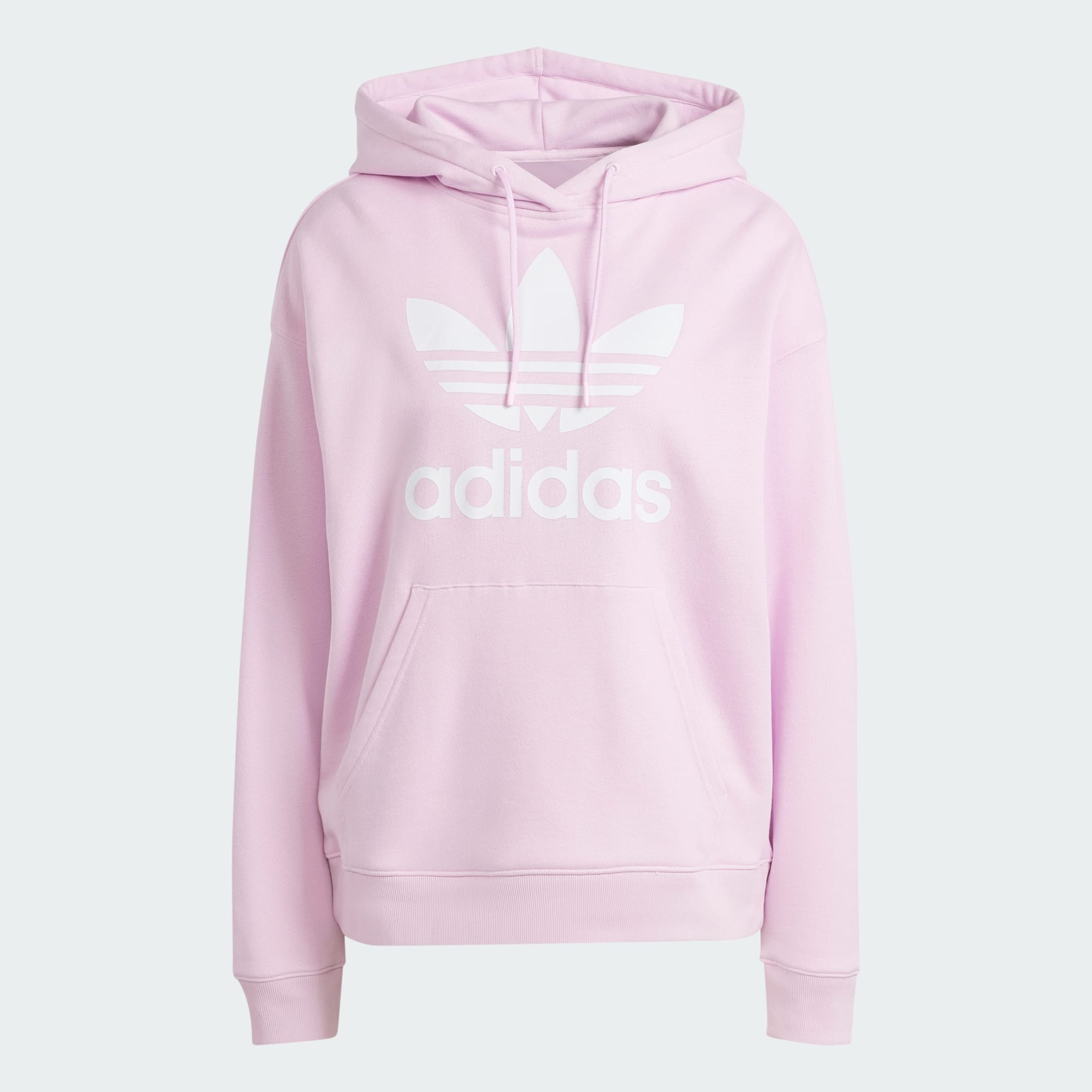 Adidas trefoil hoodie pink men's on sale