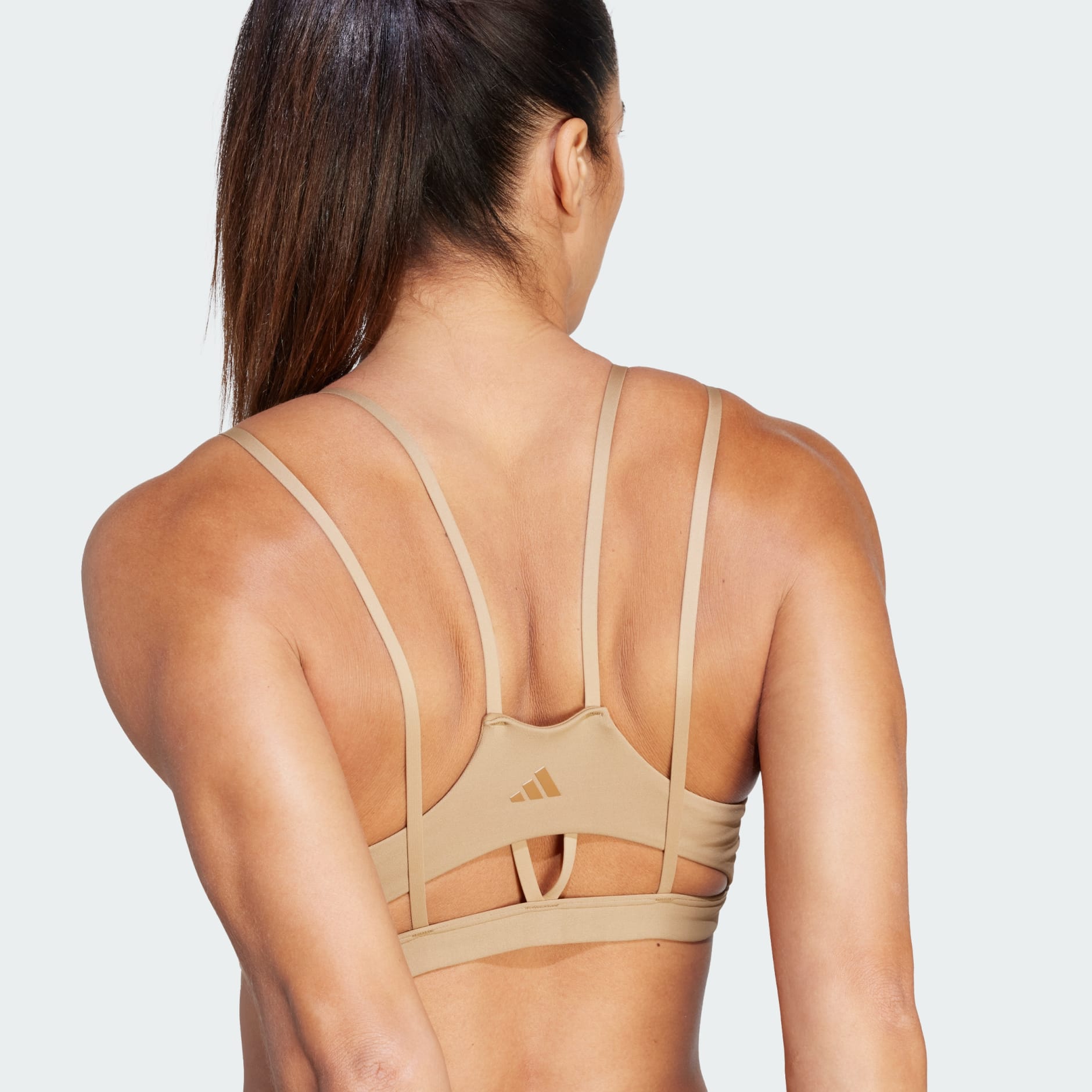 Backless Bra - Strappy Back Light Support Bra with Removable Cups