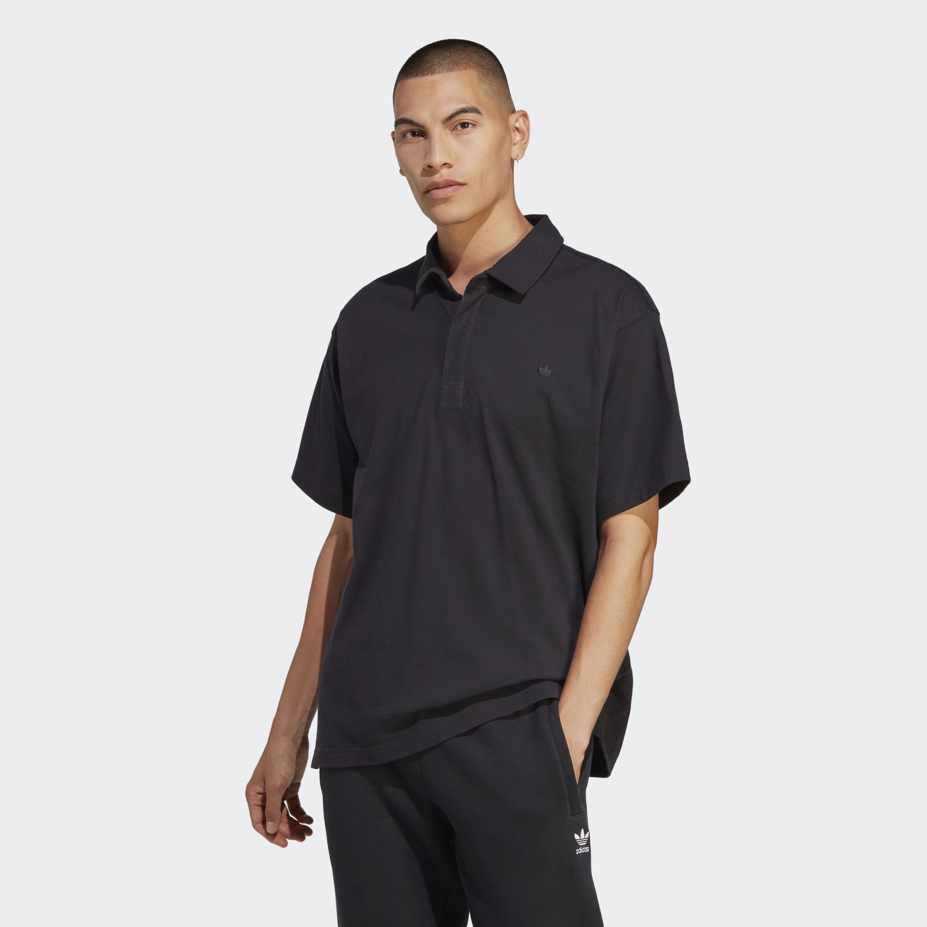 adidas Premium Essentials Polo Shirt - Black | adidas LK