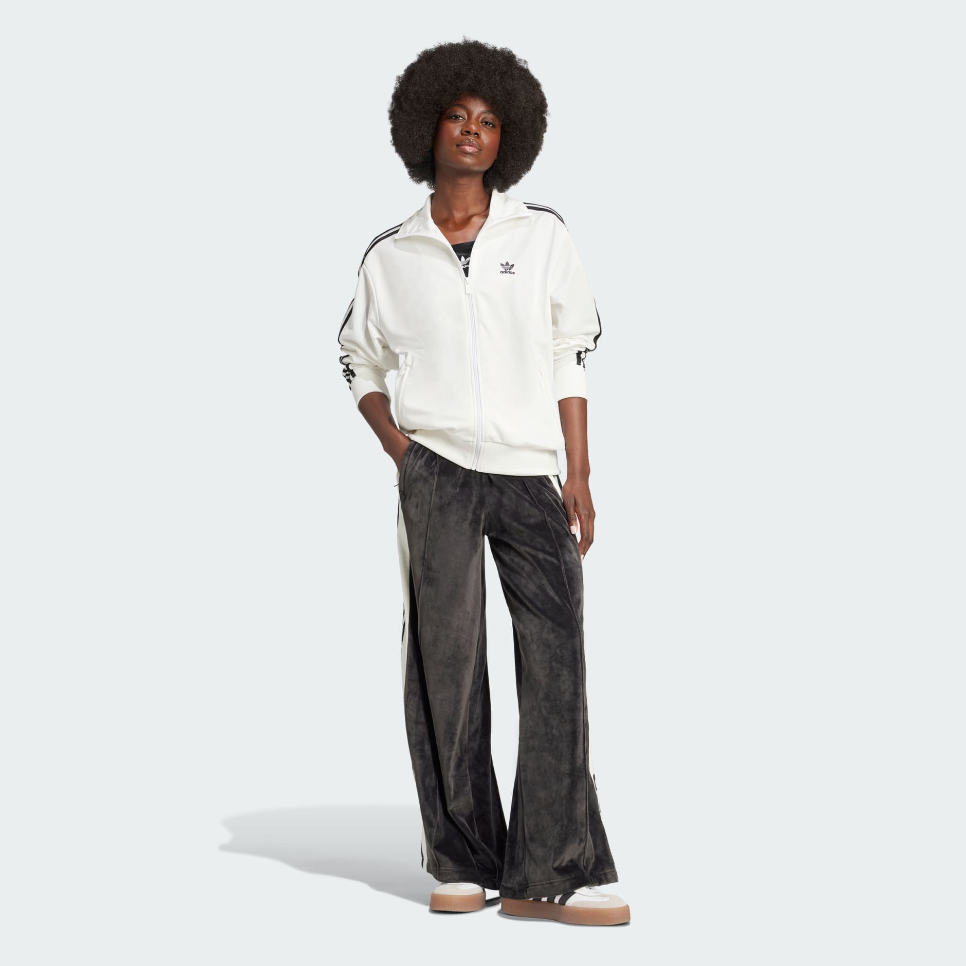 Women's Clothing - Adibreak Velour Track Pants - Black | adidas