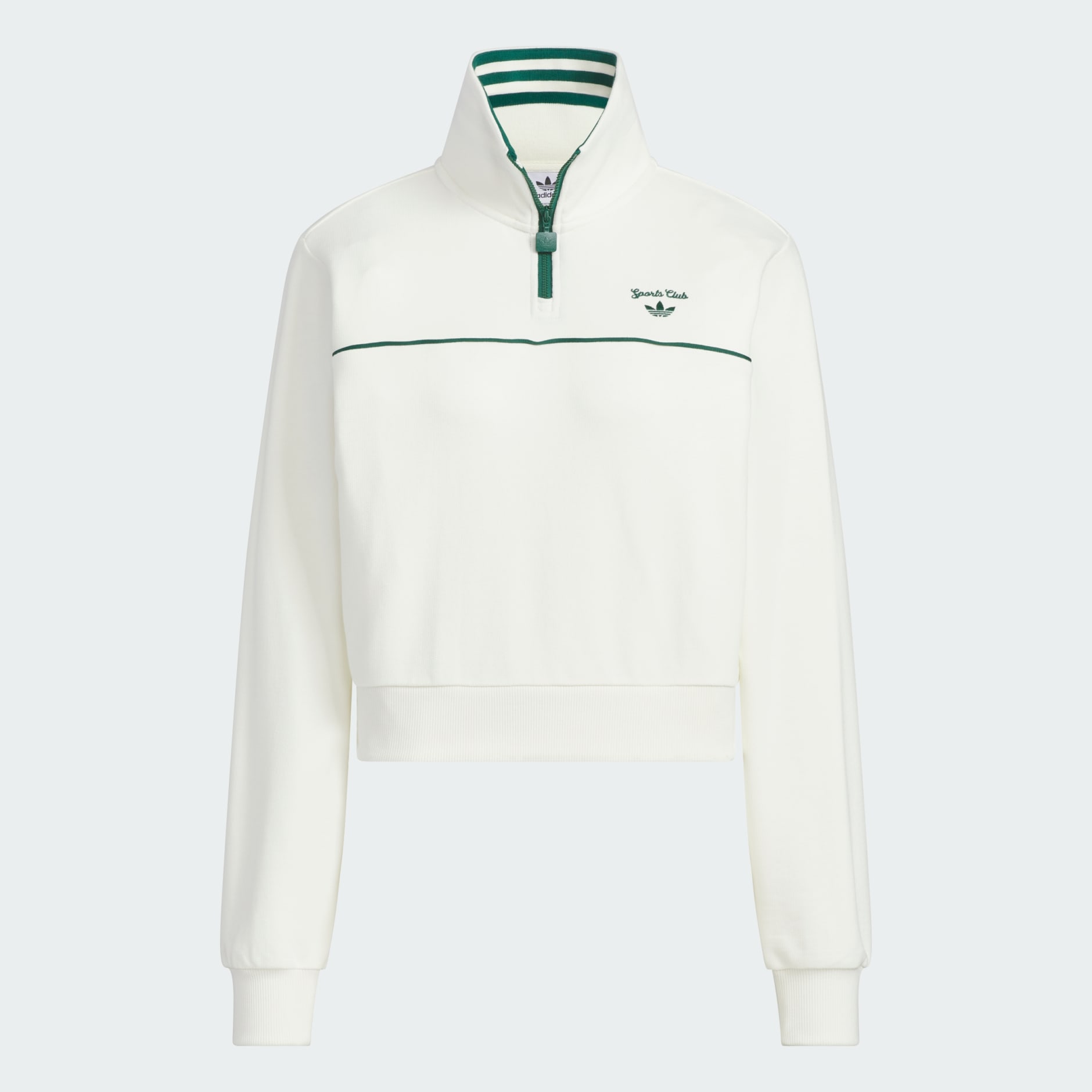 Retro Sport Sporty Club Zipper Crew Sweatshirt