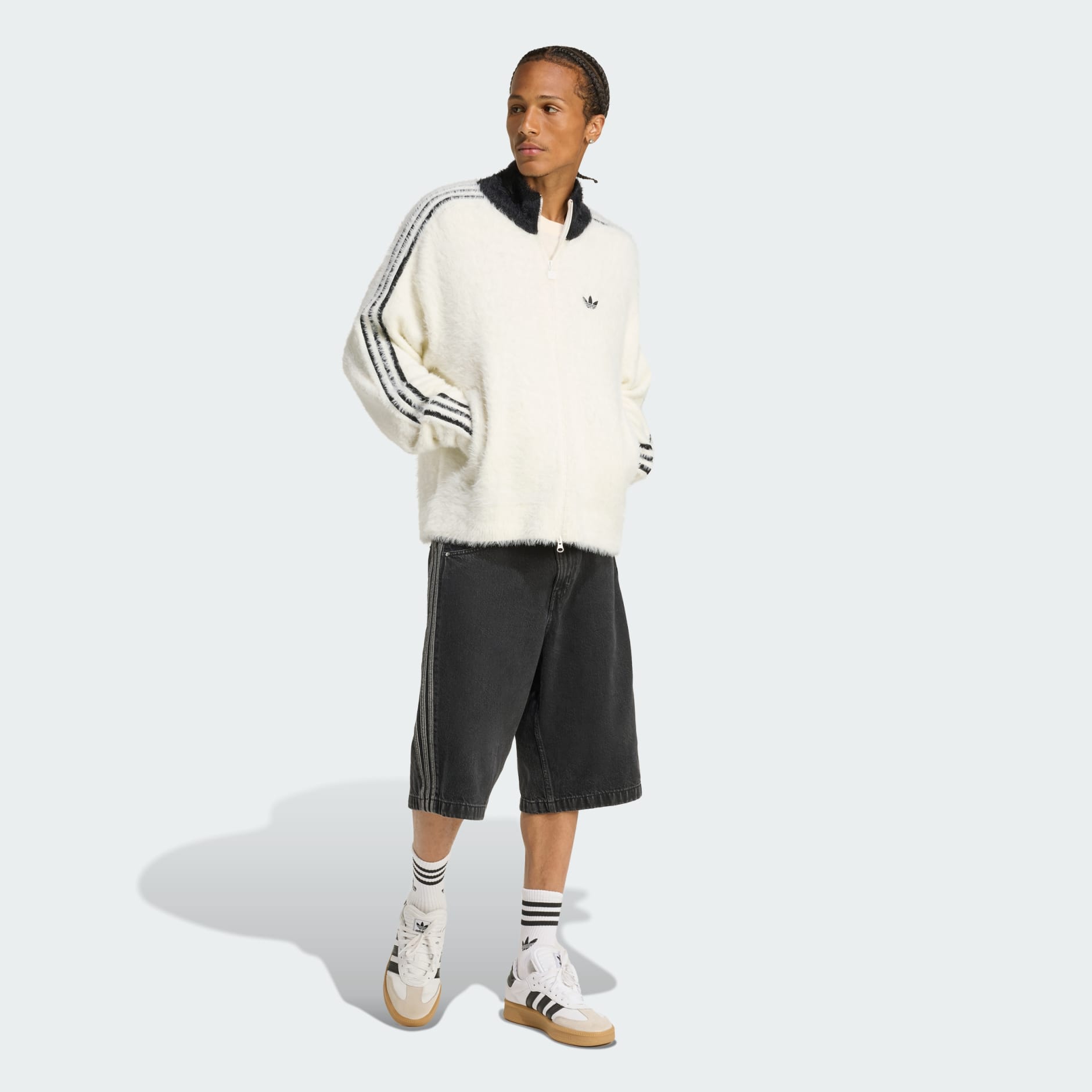 FAUX MOHAIR CLASSIC TRACKTOP - White | adidas Hong Kong