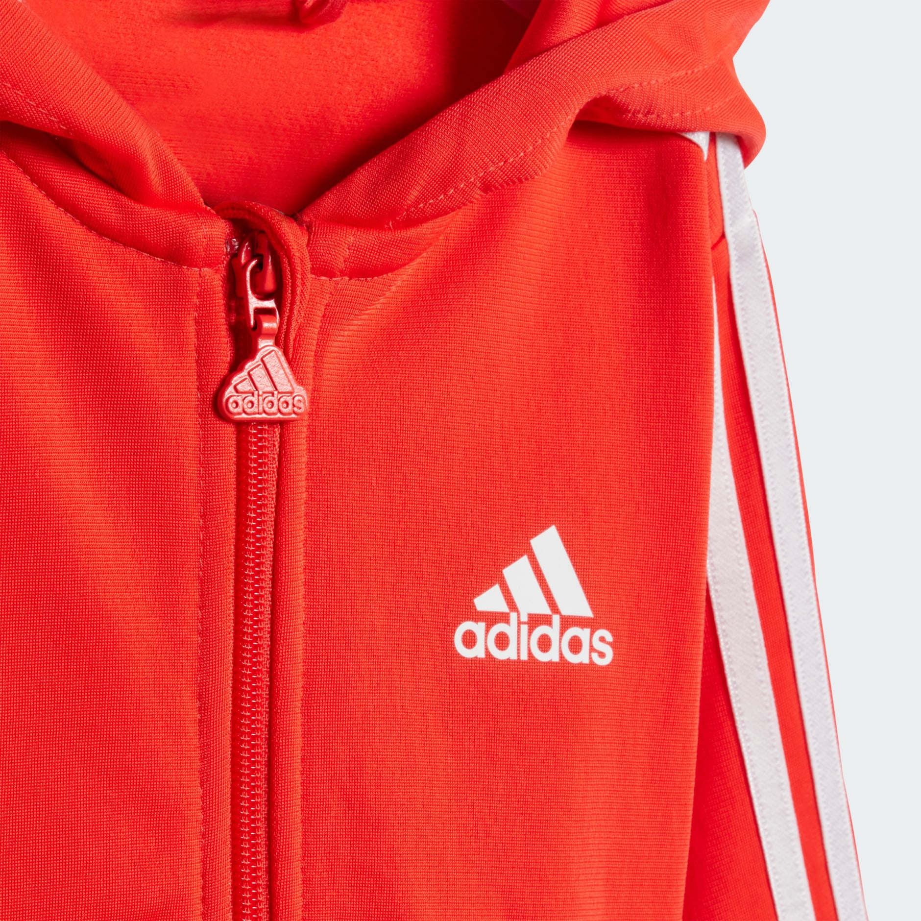 adidas Essentials Shiny Hooded Track Suit Orange adidas UAE