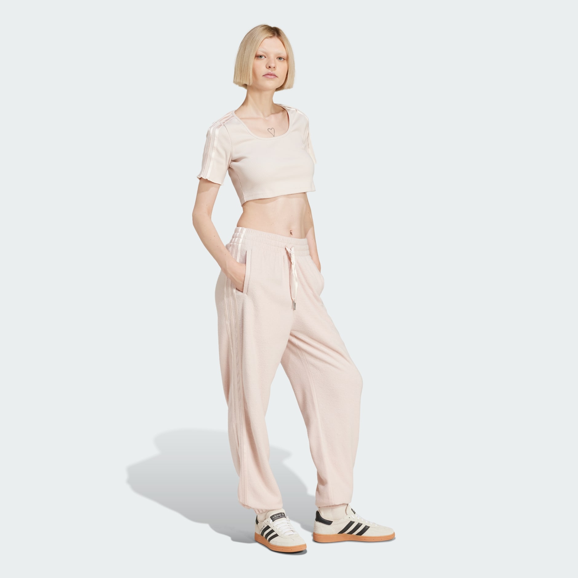 ☆adidas☆ Baby Crop Tee Pink Beige Clothing - Baby Tee - Pink | adidas South Africa