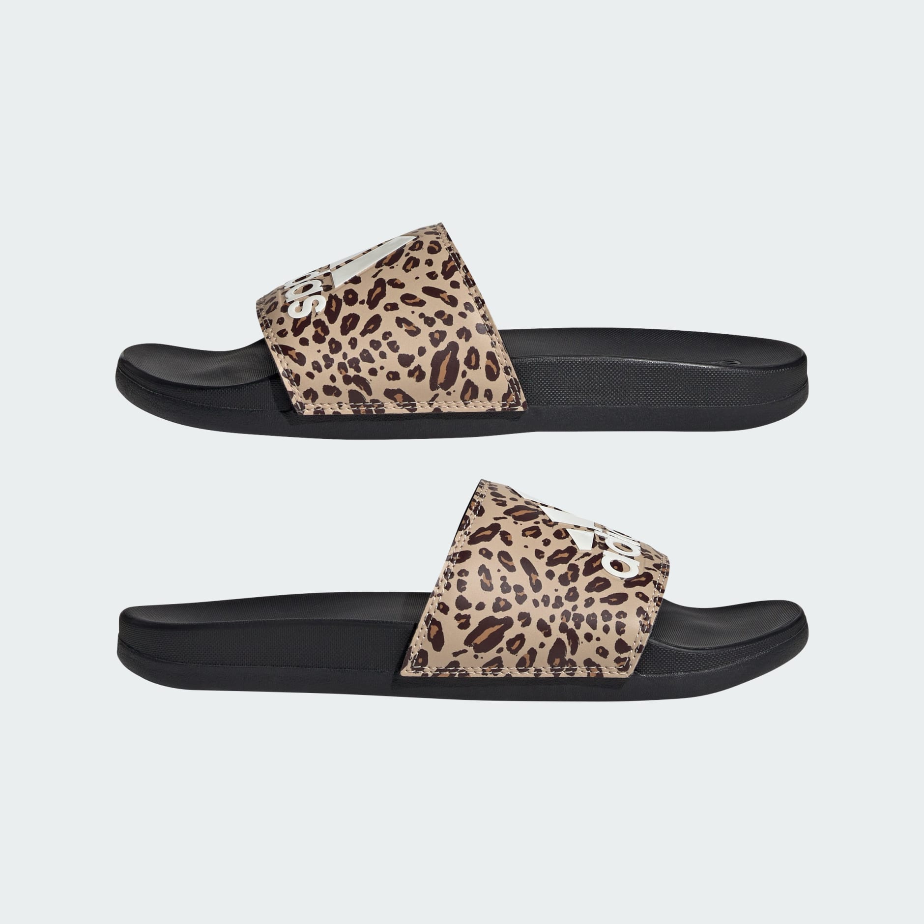 Adilette outlet leopard slides