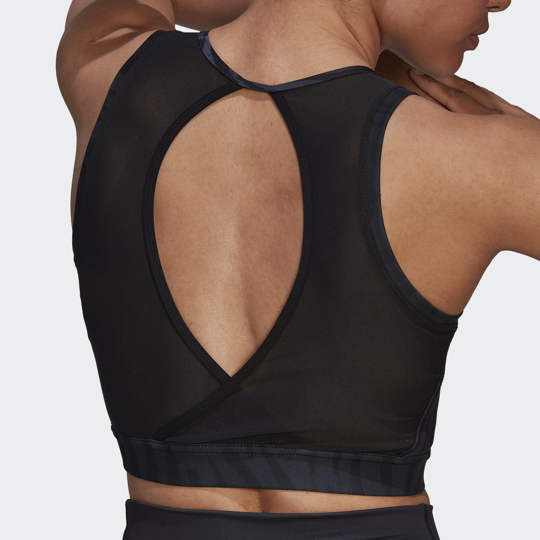 adidas Training Light-Support Long-Line Tiger-Print Bra