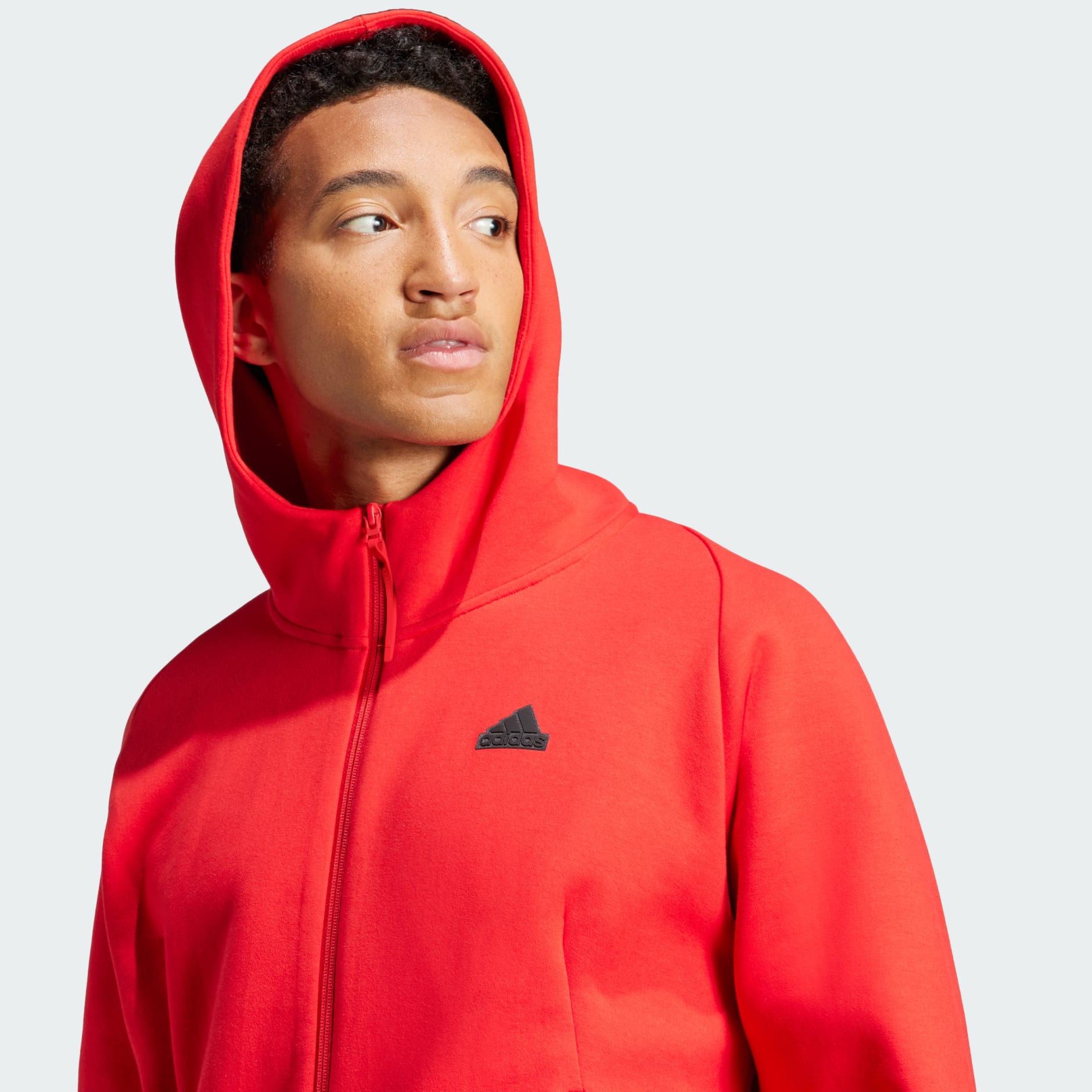 Men's Clothing - Z.N.E. Premium Full-Zip Hooded Track Jacket - Red 