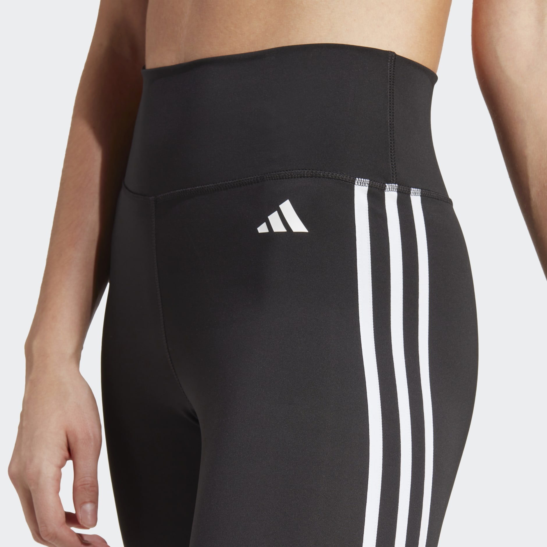 Adidas Women's 7/8 3 Stripes Training Tights Black Size: Large