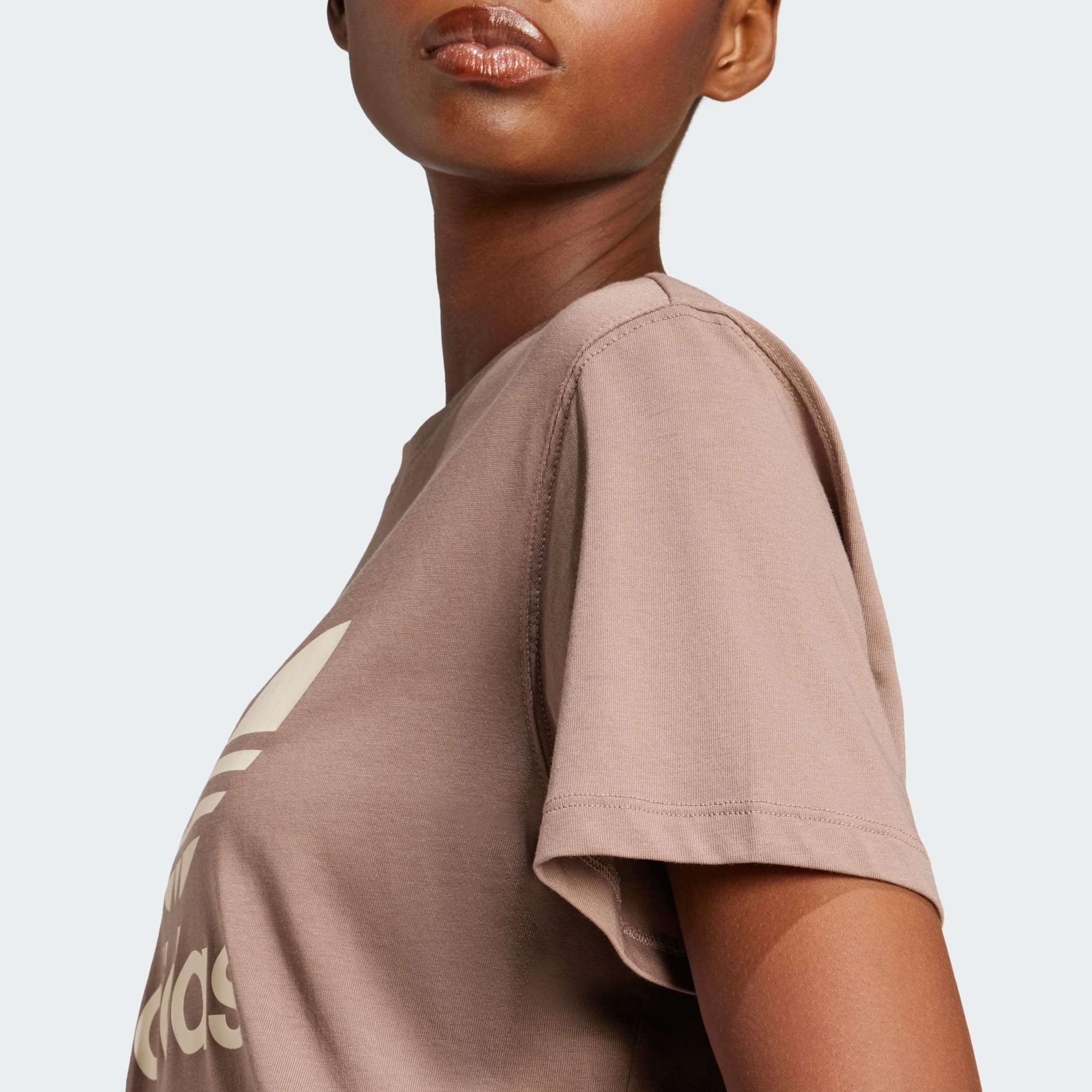 adidas Adicolor Trefoil Boxy Tee - Brown | adidas KE