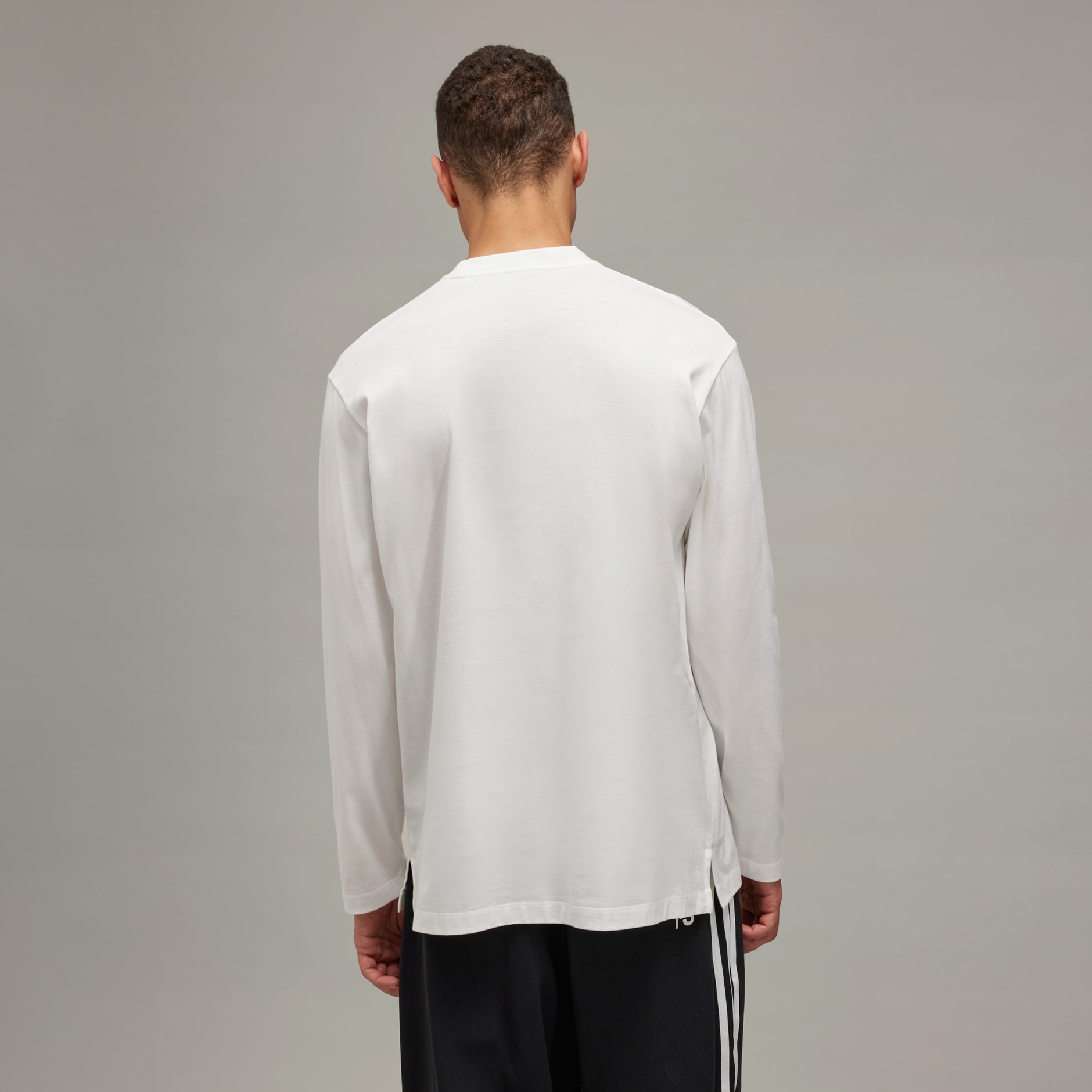 Tシャツ・カットソー Y-3 TSHIRT (JD9832) Clothing - Y-3 Long Sleeve Tee - White | adidas Qatar