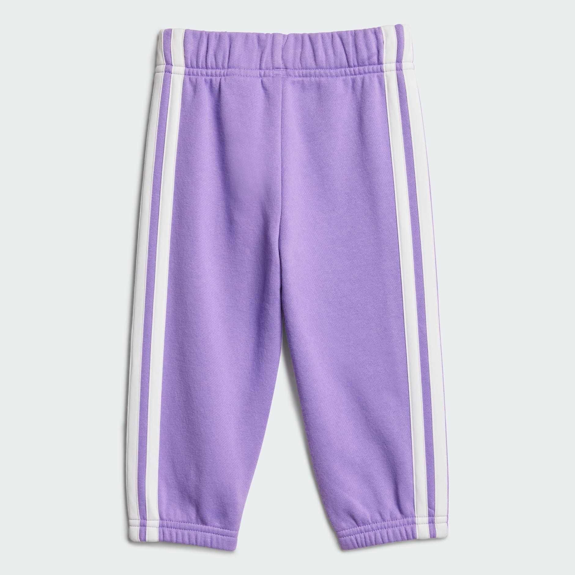 Set Seasonal Essentials Tiberio cu guler rotund și 3 dungi, din l&acirc;nă fleece, pentru copii