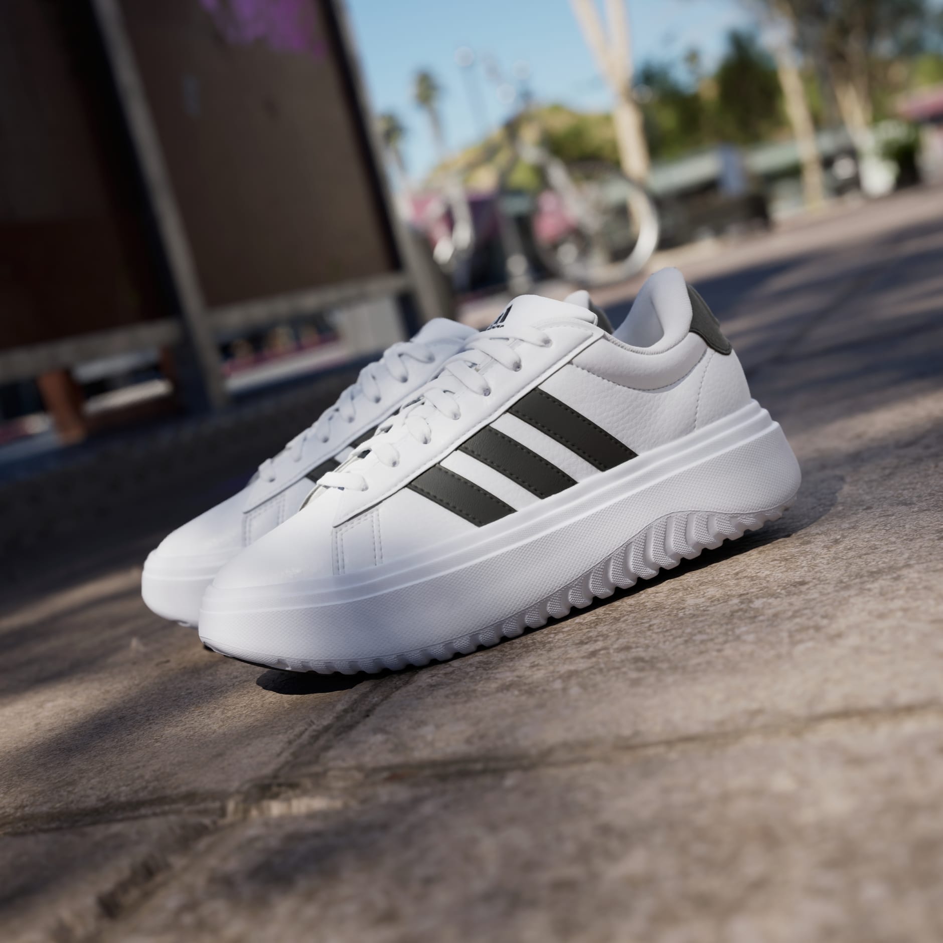 SHOES Grand Court Platform Shoes White adidas Qatar