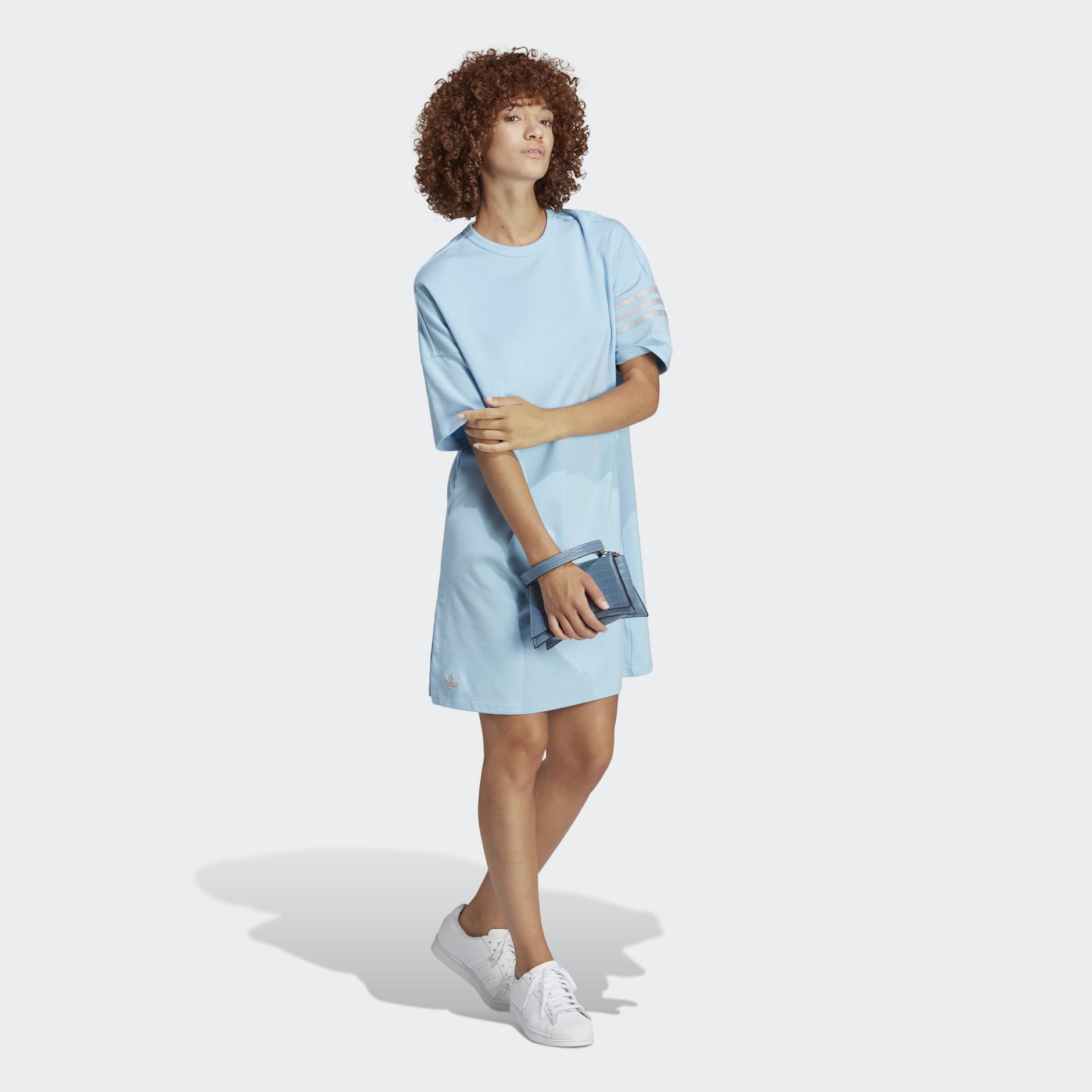 Clothing - Adicolor Neuclassics Tee Dress - Blue | adidas South Africa