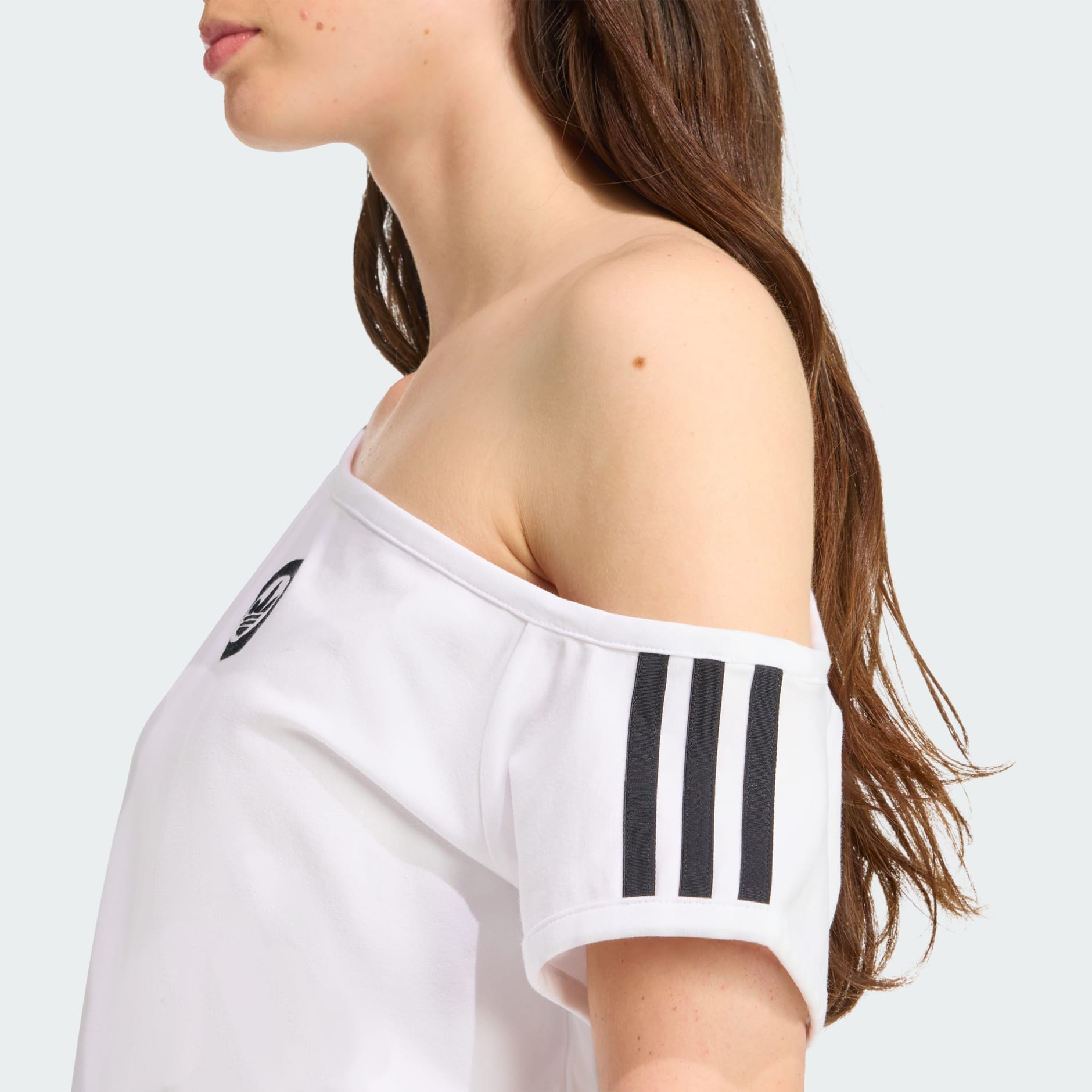 adidas Originals Campus 2000 Off Shoulder Tee - White