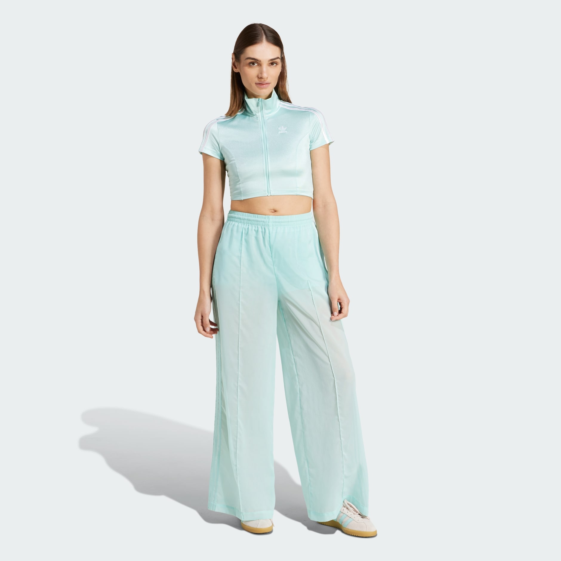 CLOTHING - Adicolor Sheer Track Pants - Turquoise | adidas Oman