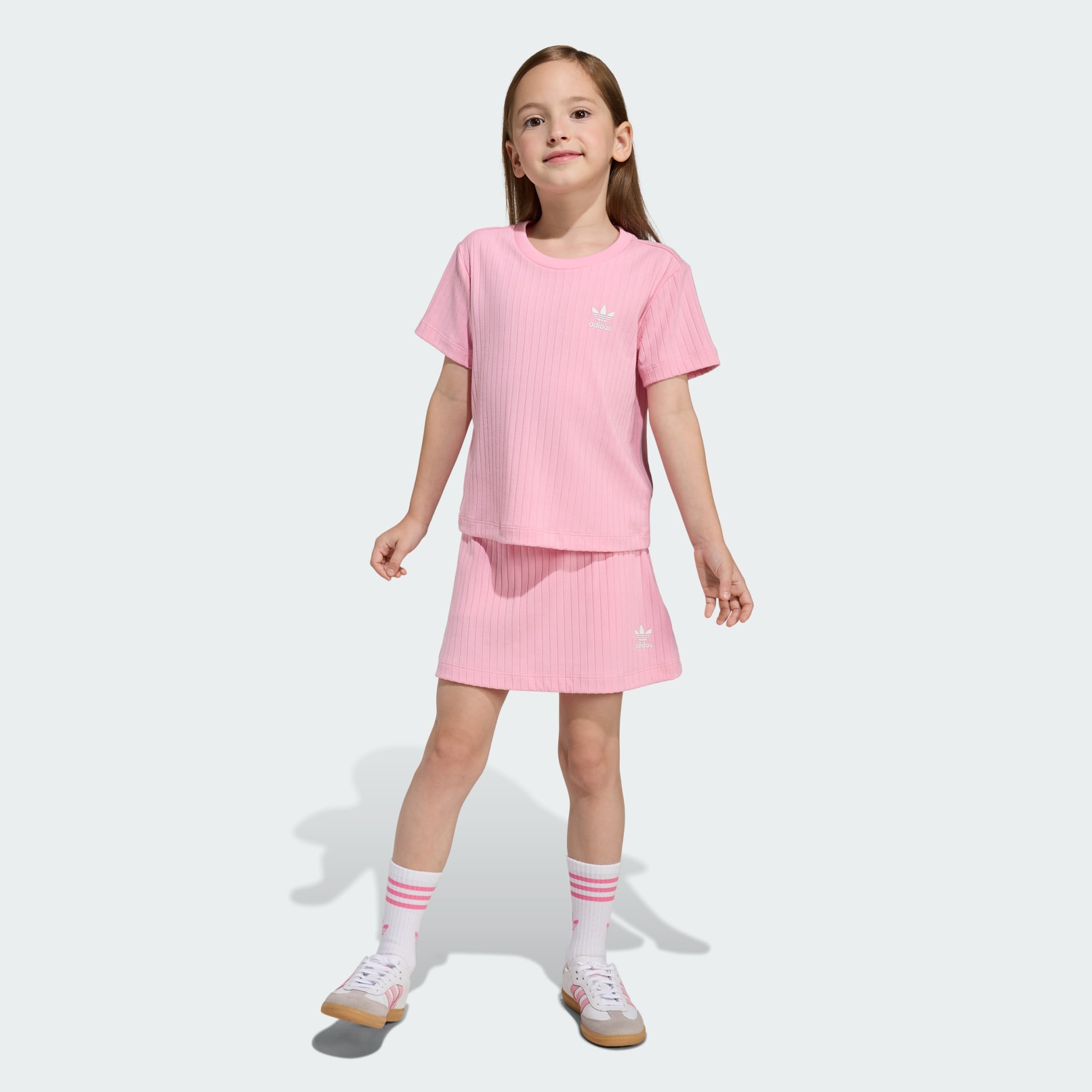 REGULAR RIB SKORT T-SHIRT SET