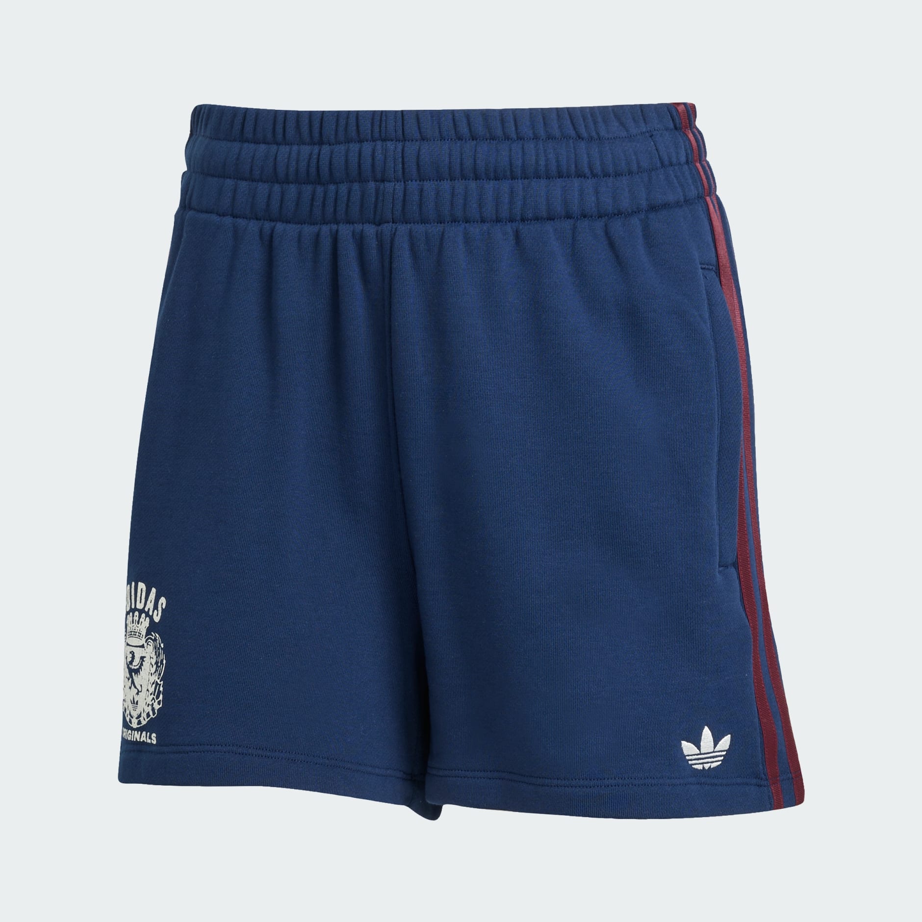 Graphic Crest Loose Shorts