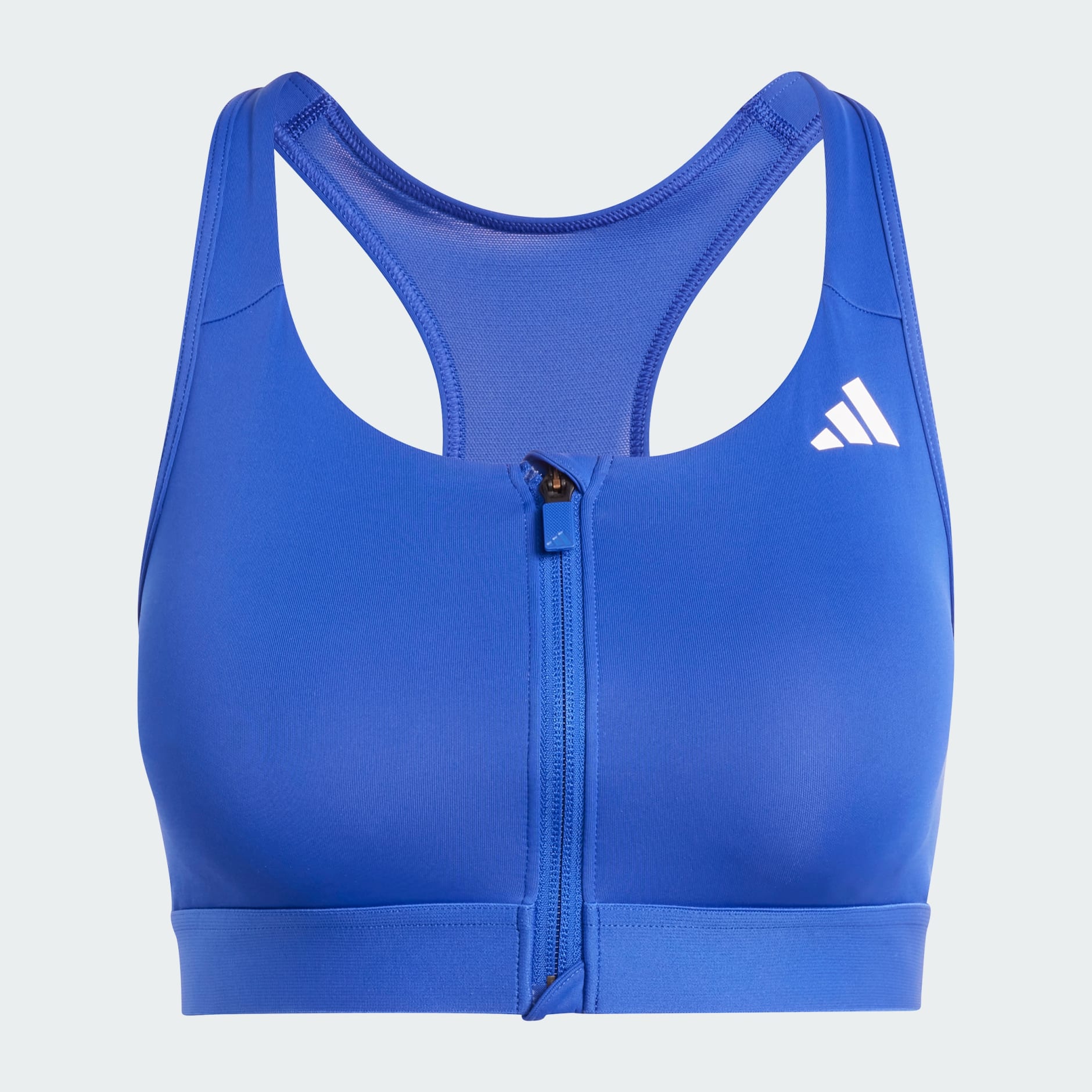 Clothing - Powerreact Training Medium-Support Zip Bra - Blue