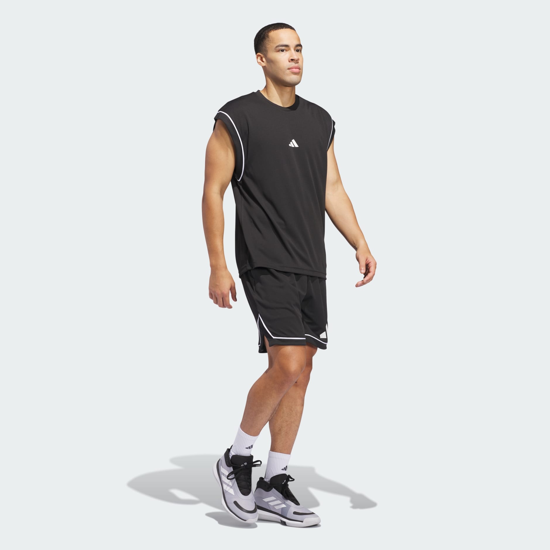 adidas Basketball All-World Sleeveless Tank Top - Black