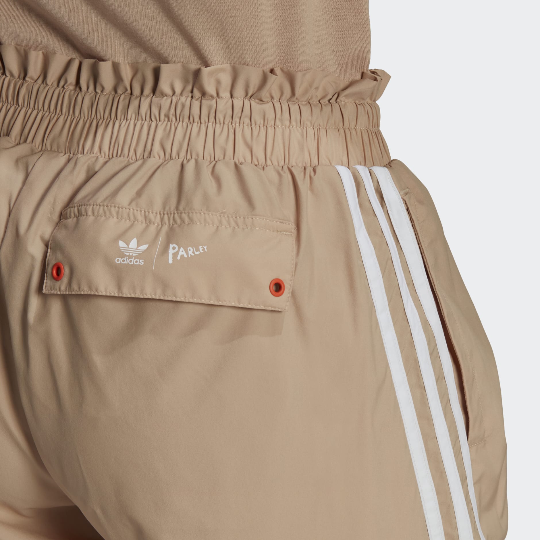 3-Stripes High-Rise Ruched Pants