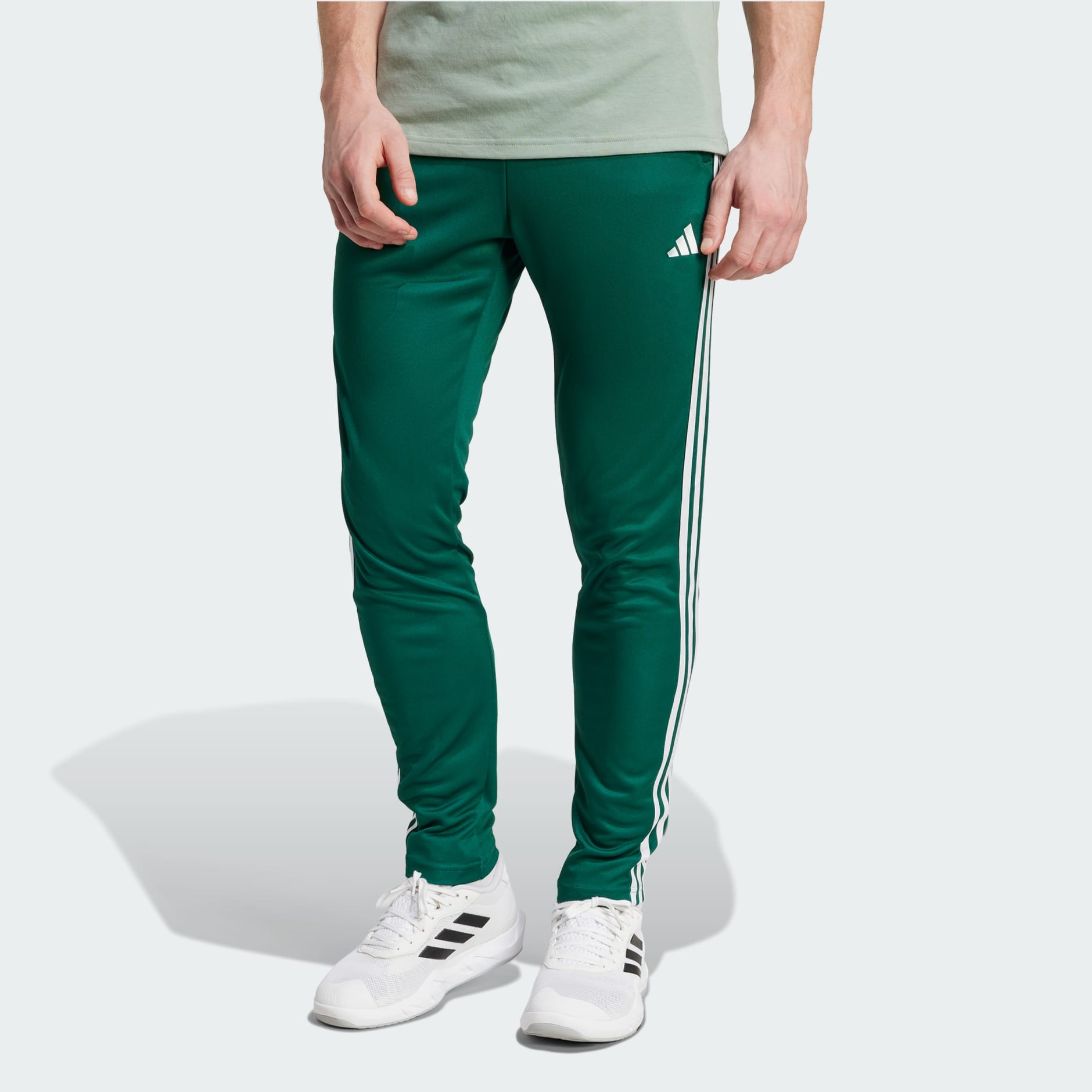 adidas Train Essentials 3-Stripes Training Pants - Green | adidas UAE
