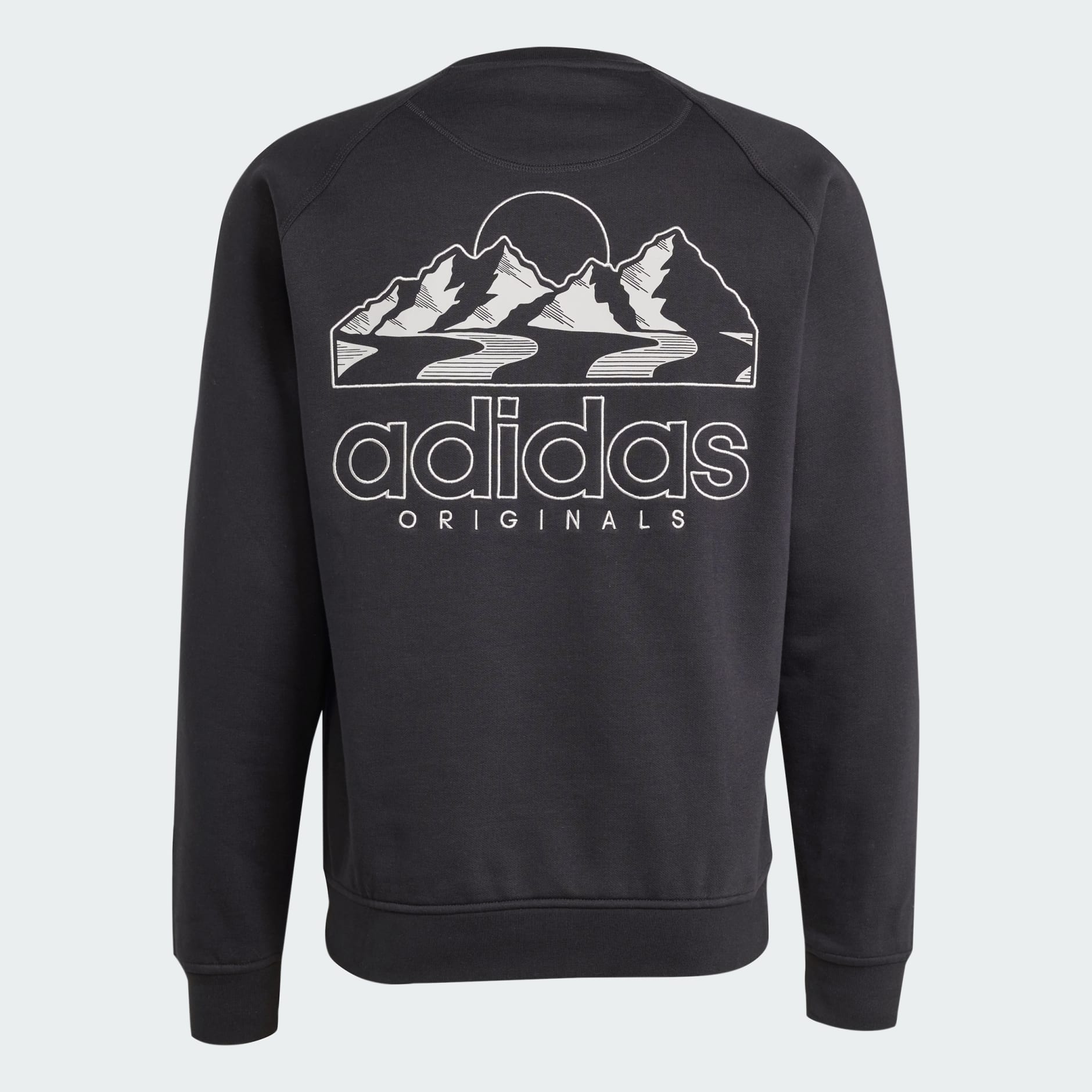 Hanorac cu guler rotund din fleece și imprimeu cu stațiune de ski