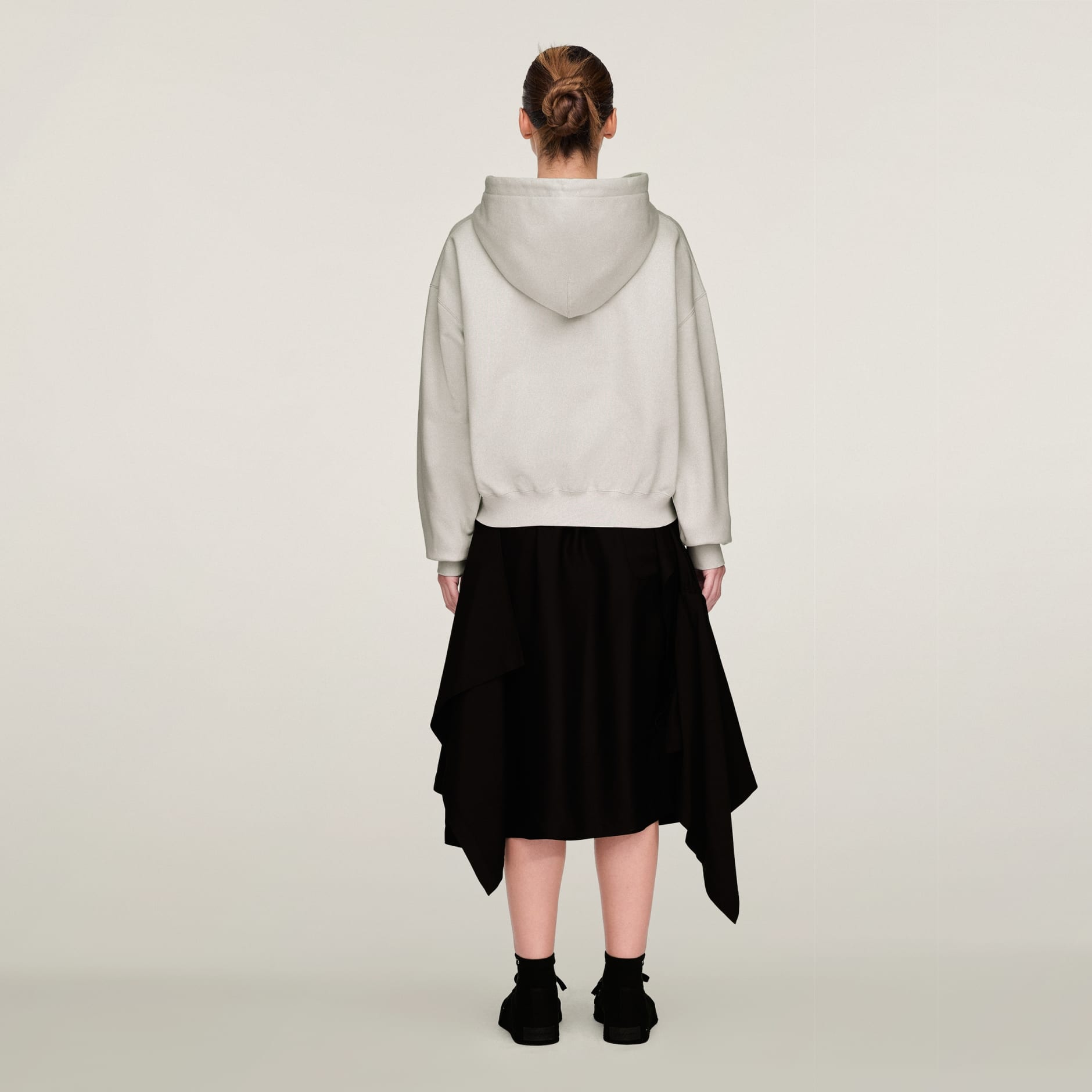 Hanorac larg din material plușat periat Y-3