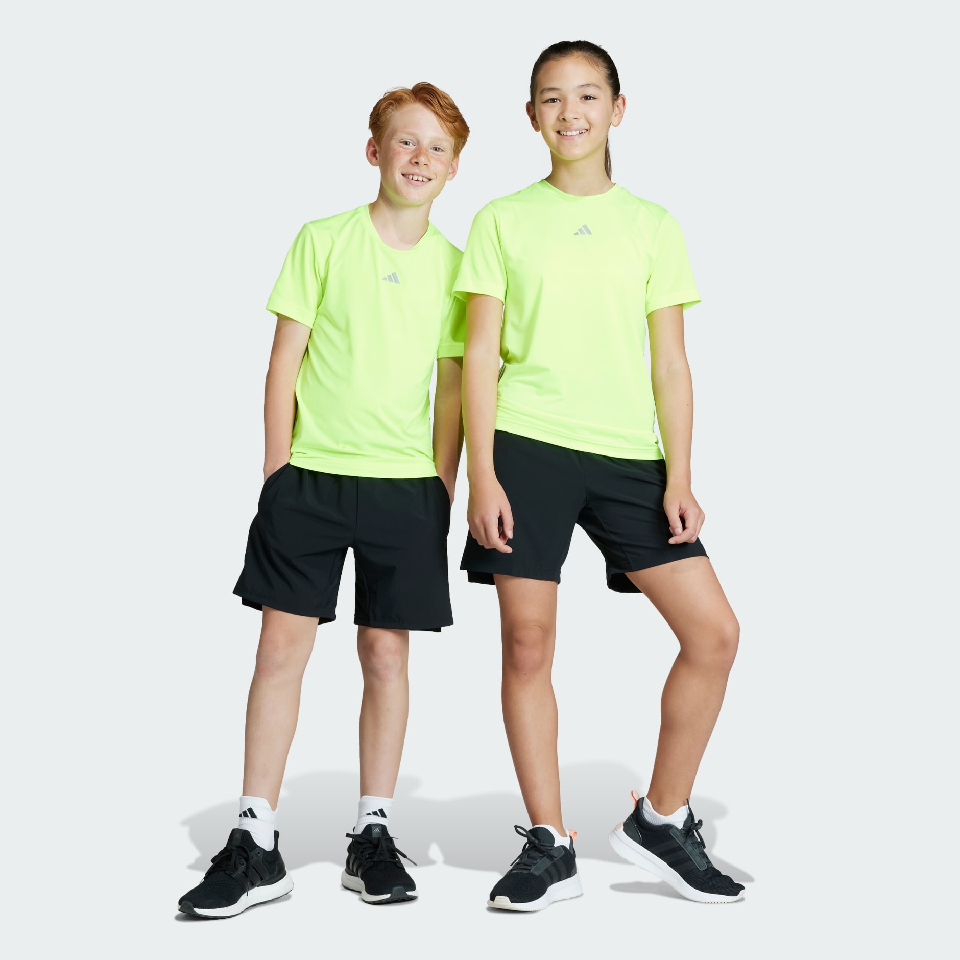 Kids Clothing - AEROREADY 3-Stripes Woven Shorts - Black | adidas Kuwait